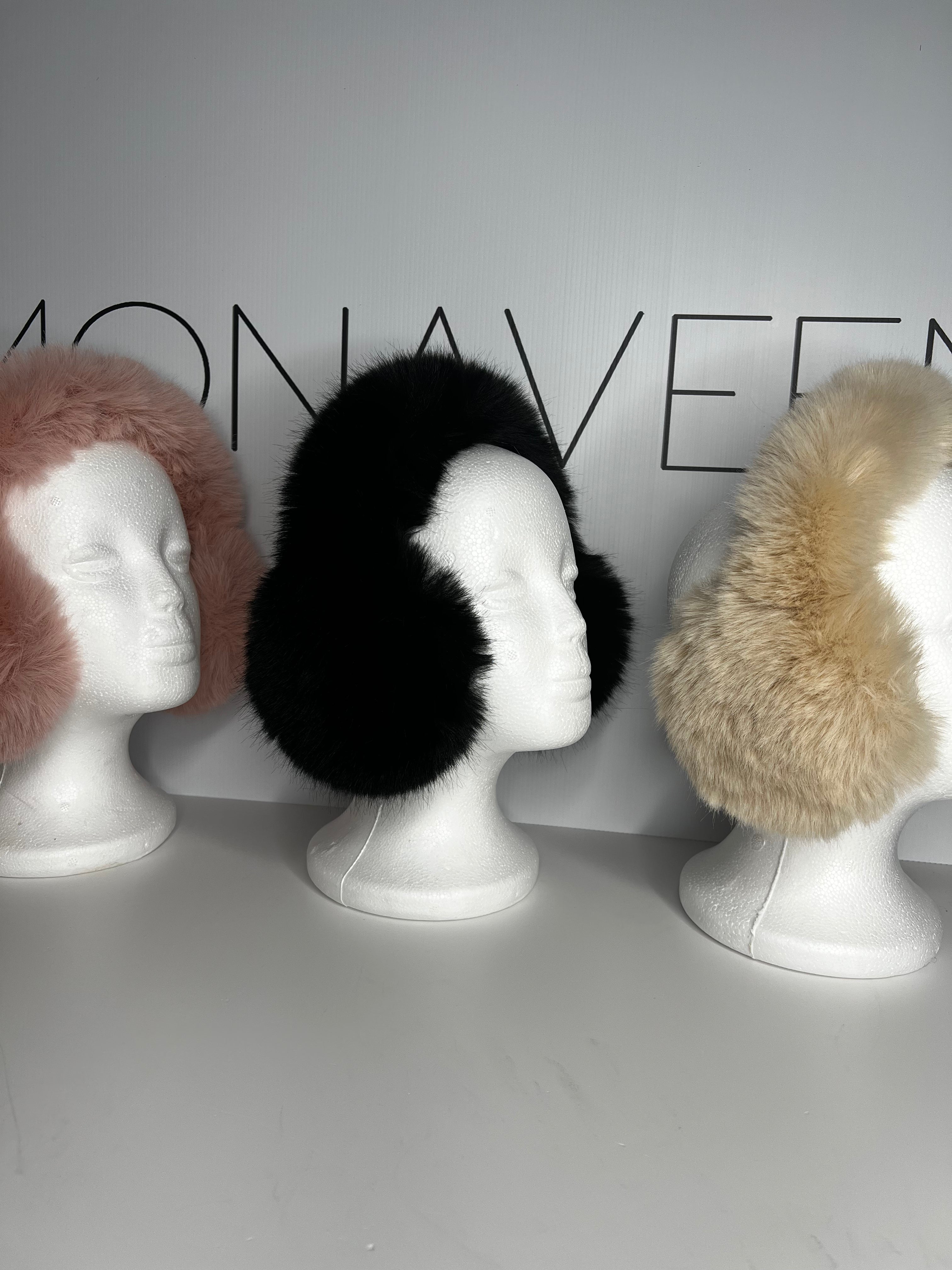 Luxury Faux Fur Ear Muffs MONAVEEN LONDON