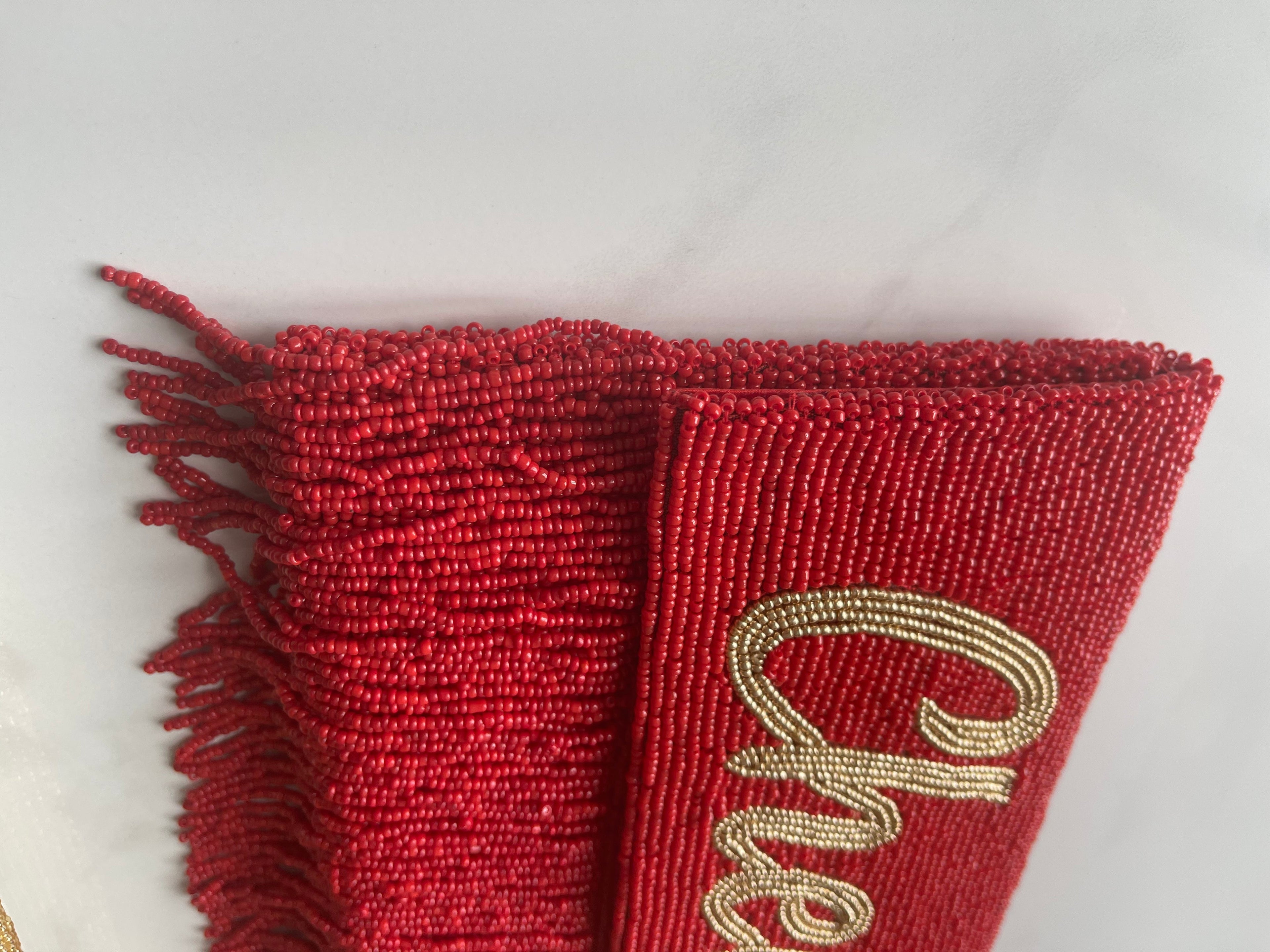 Bridal Fringe Half Fold Over Shape Clutch Bag