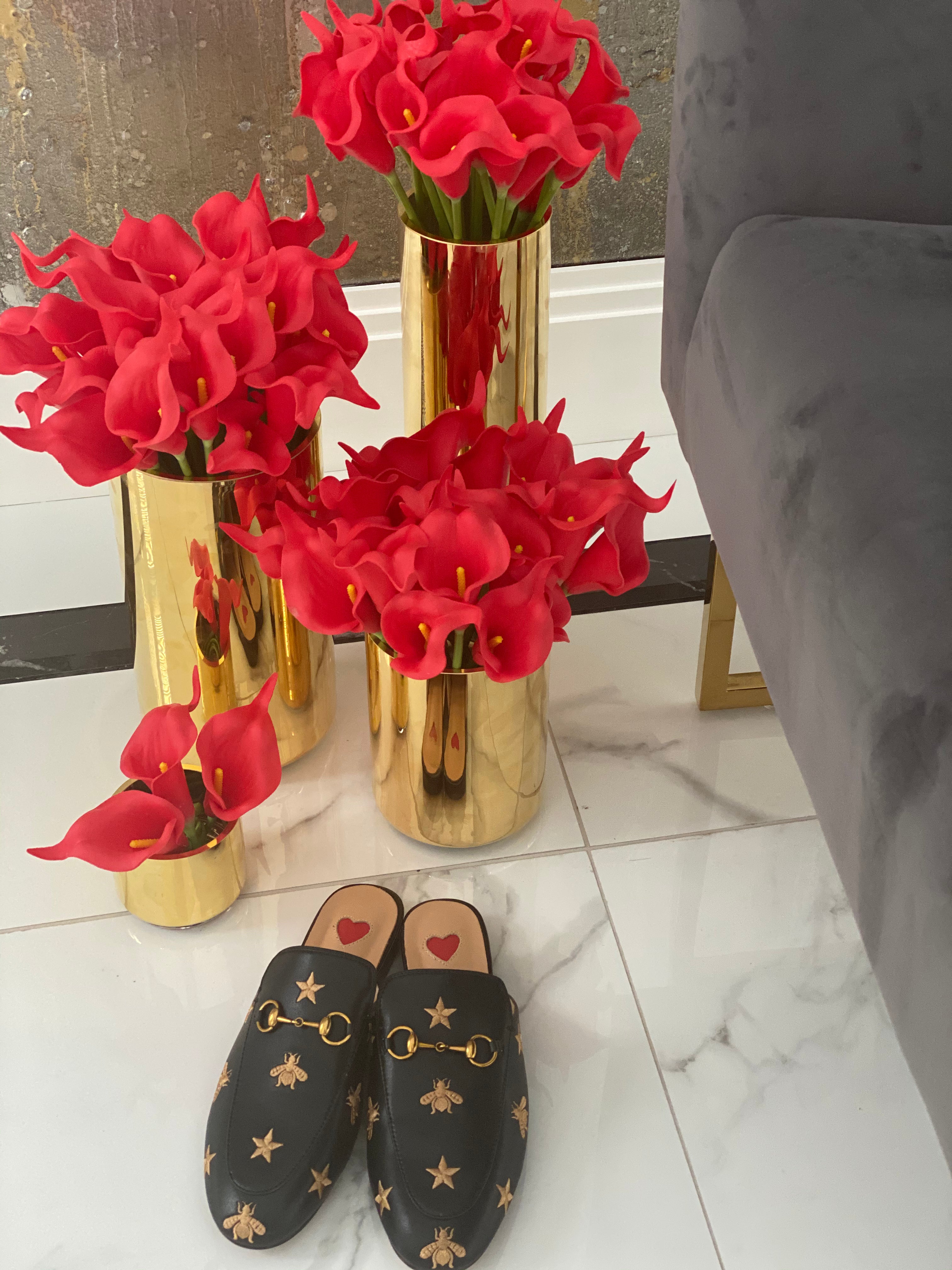 NEW IN Monaveen BLACK BUMBLE BEE Leather Slipper Mules