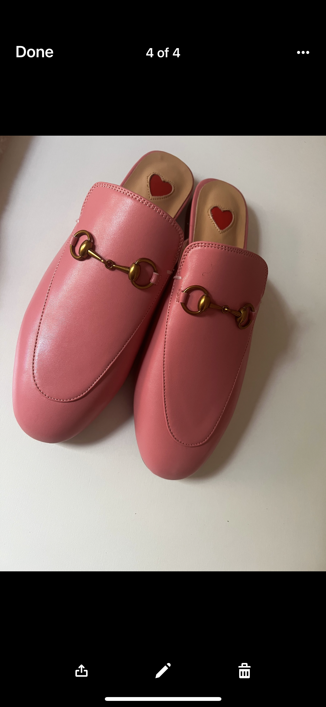 NEW IN Monaveen Pink Leather Slipper Mules