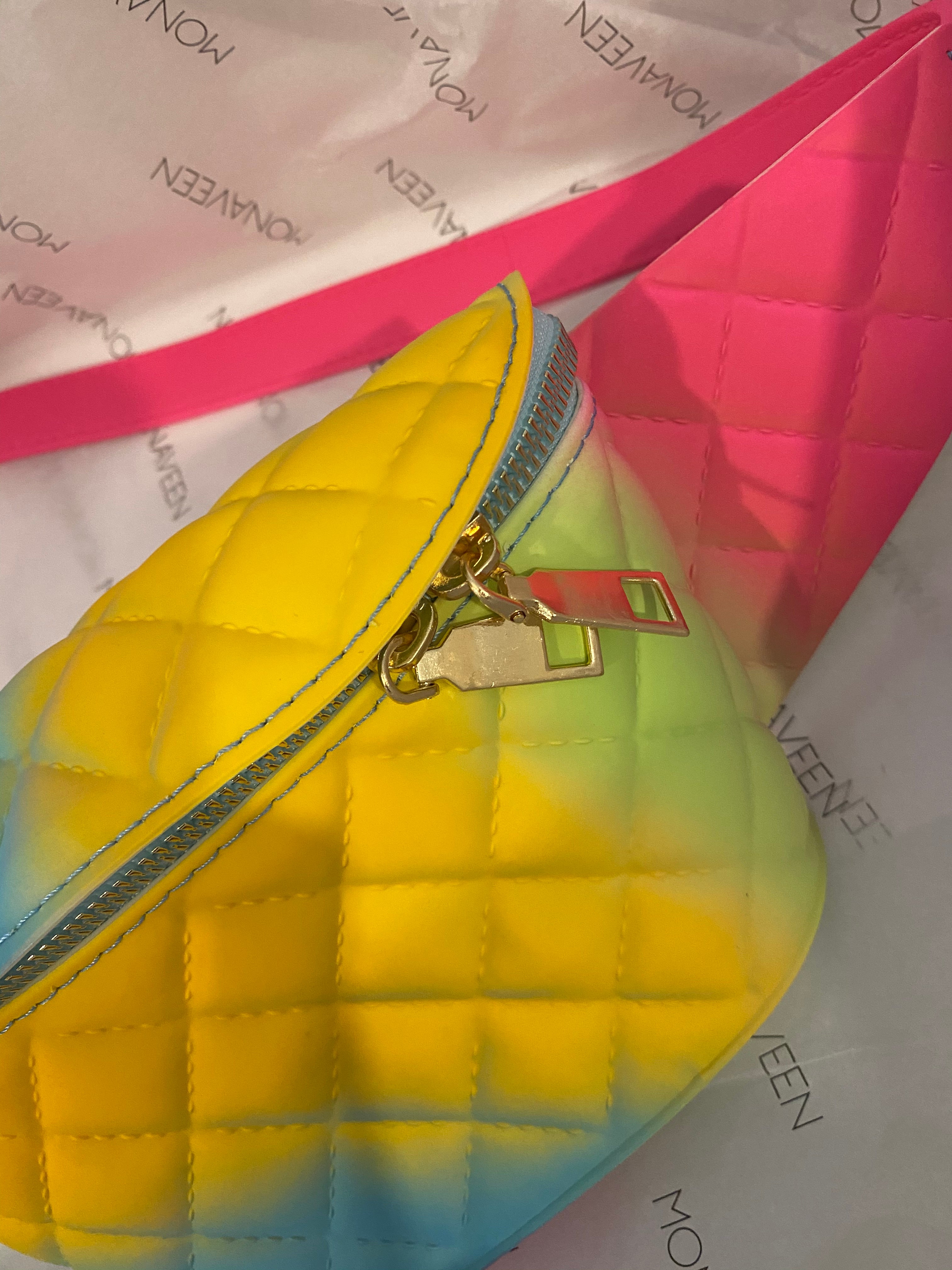 NEW IN Quilted TYE DYE Effect BELT BAG