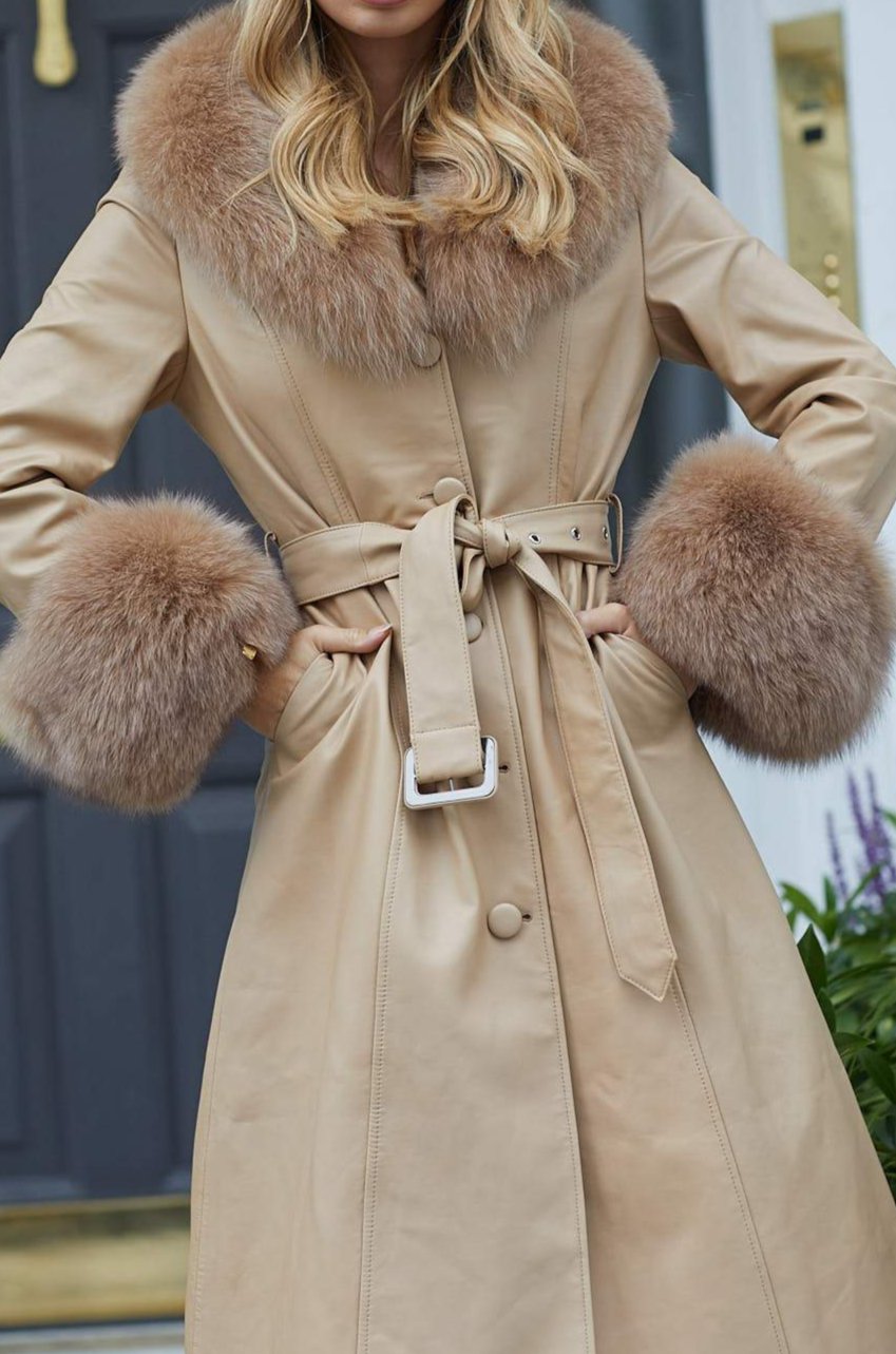 NEW IN the Monaveen MIA Luxury Winter Trench NUDE