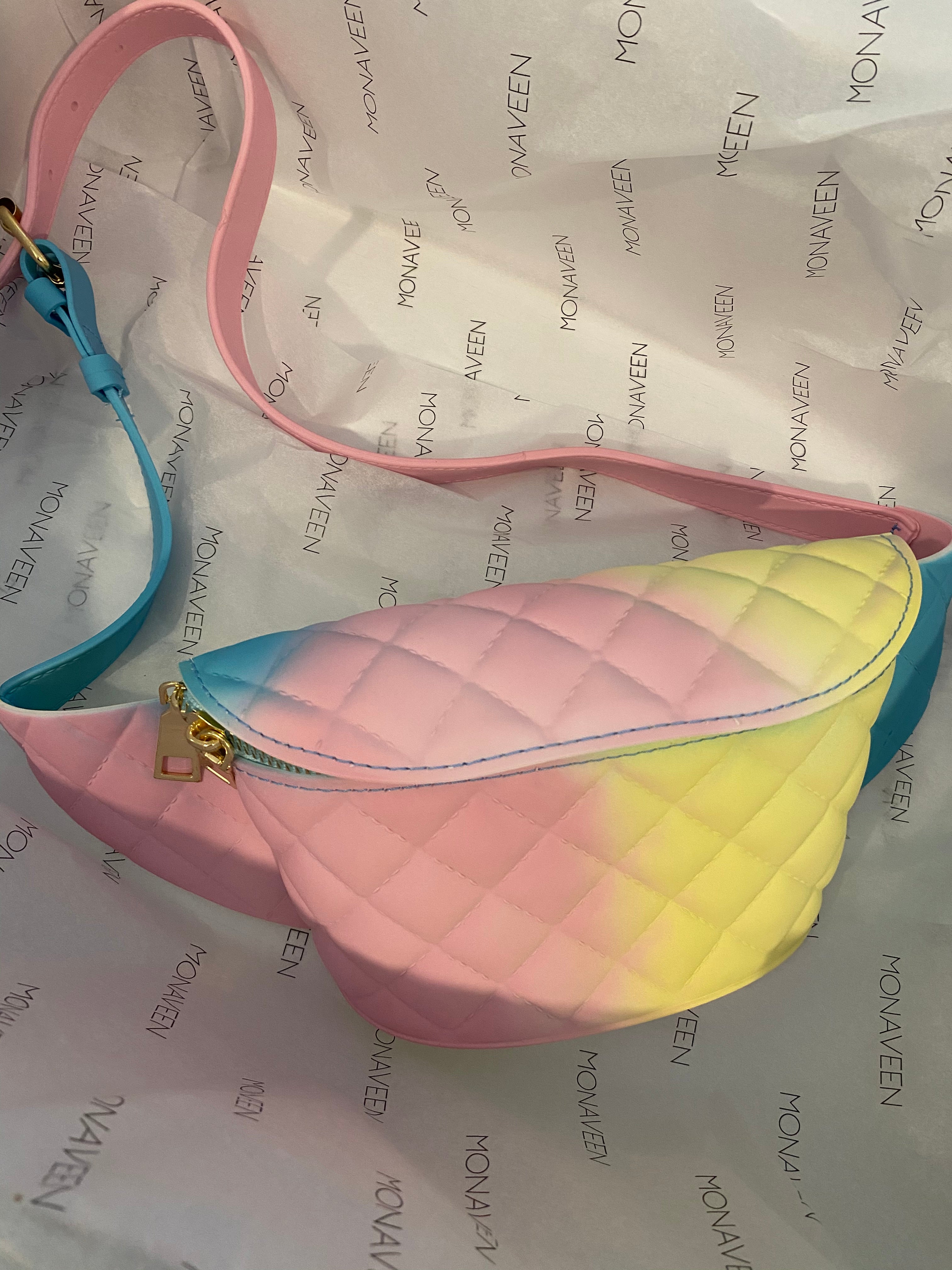 NEW IN Quilted TYE DYE Effect BELT BAG