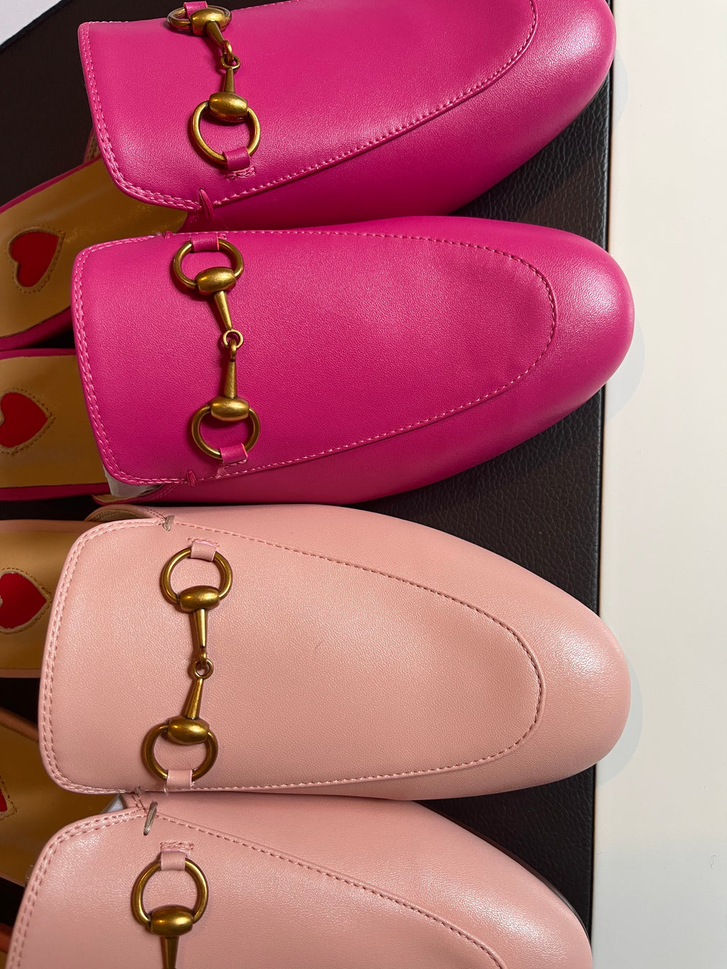 SALE : NEW IN Monaveen HOT PINK Leather Slipper Mules