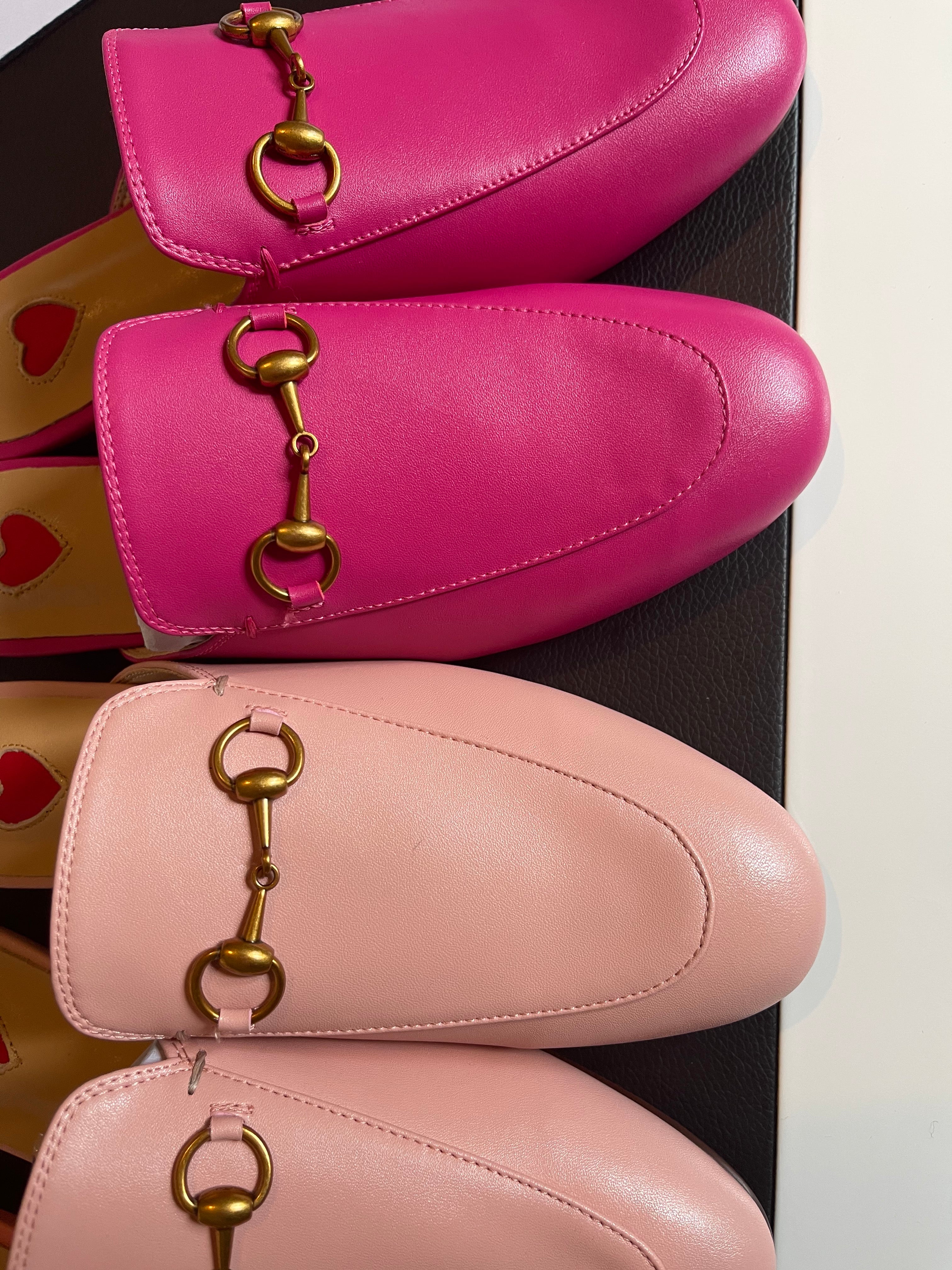 SALE : NEW IN Monaveen HOT PINK Leather Slipper Mules