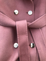 Monaveen Sophie Wool Cashmere Coat PINK FAUX FUR