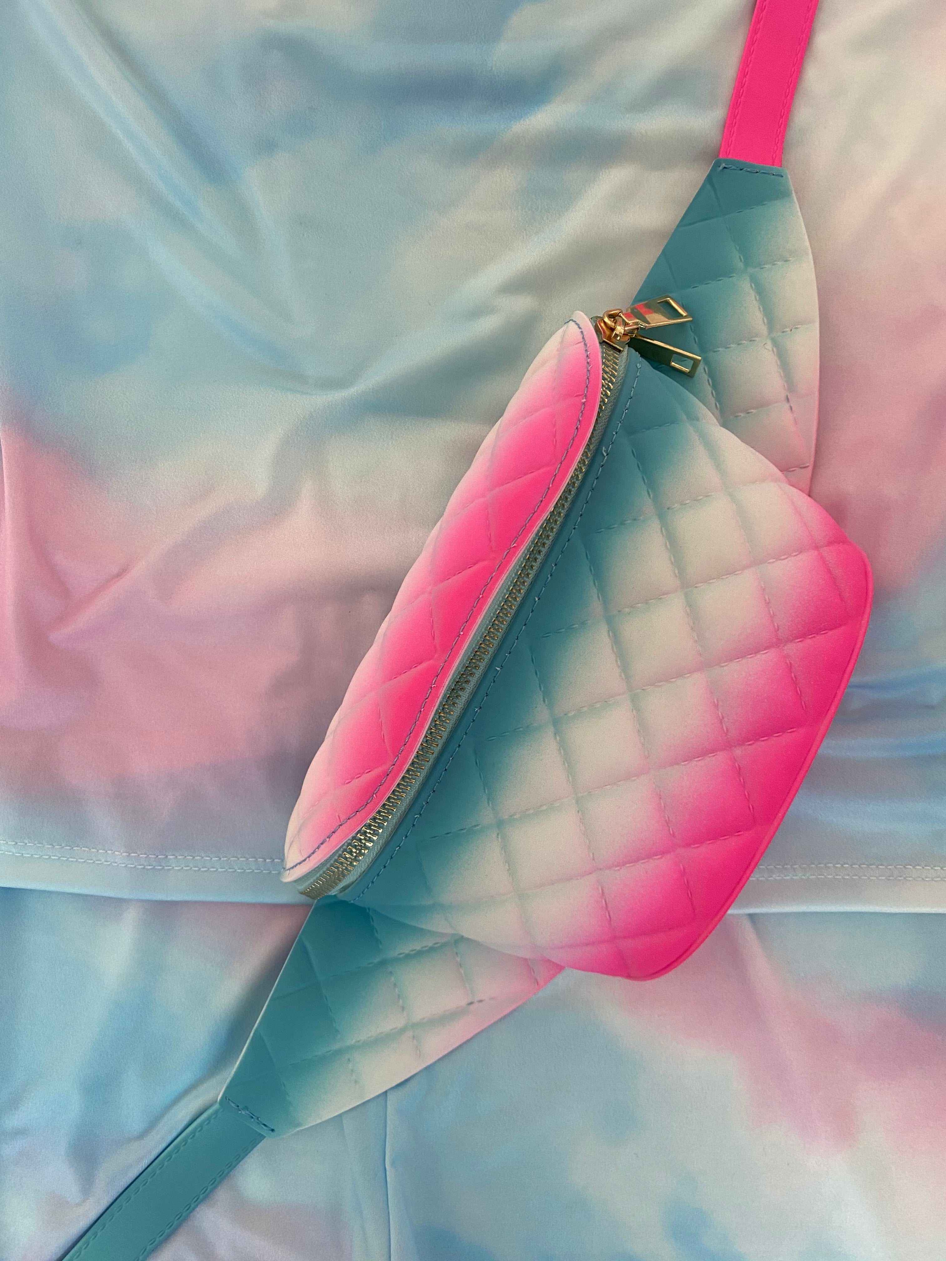 NEW IN Quilted TYE DYE Effect BELT BAG