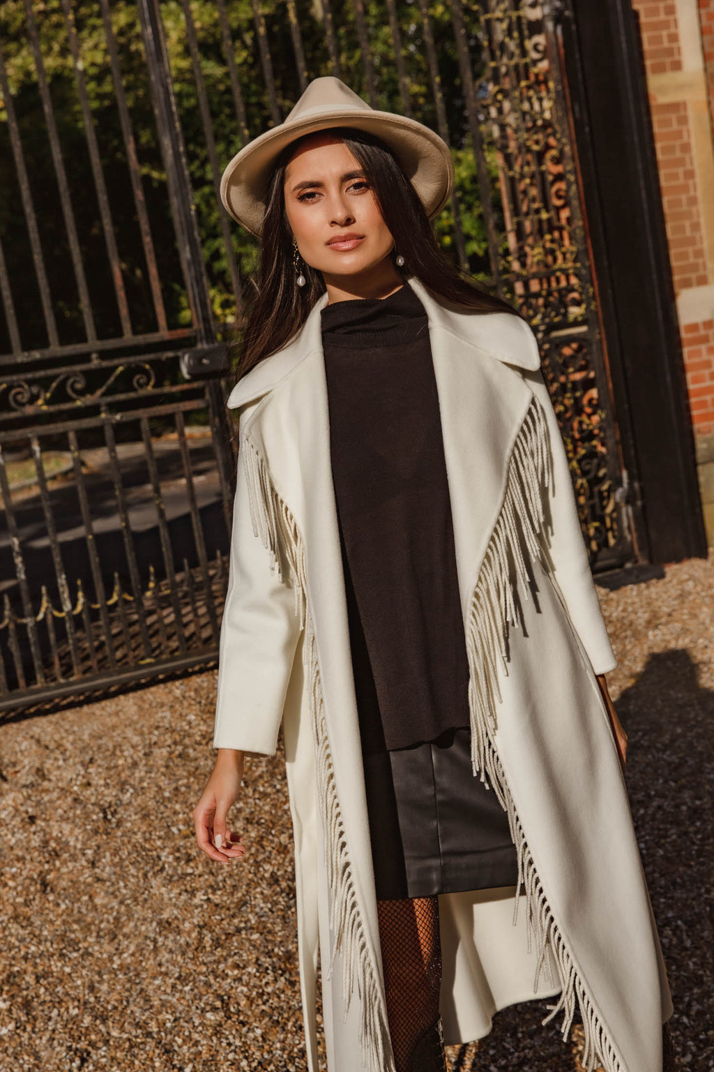 Miss Ellie cashmere blend wool coat - CREAM SALE