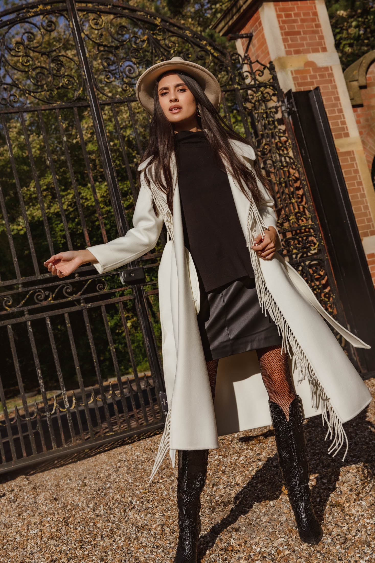Miss Ellie cashmere blend wool coat - CREAM SALE