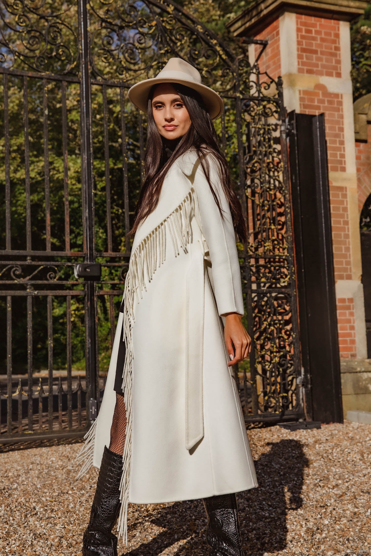 Miss Ellie cashmere blend wool coat - CREAM SALE