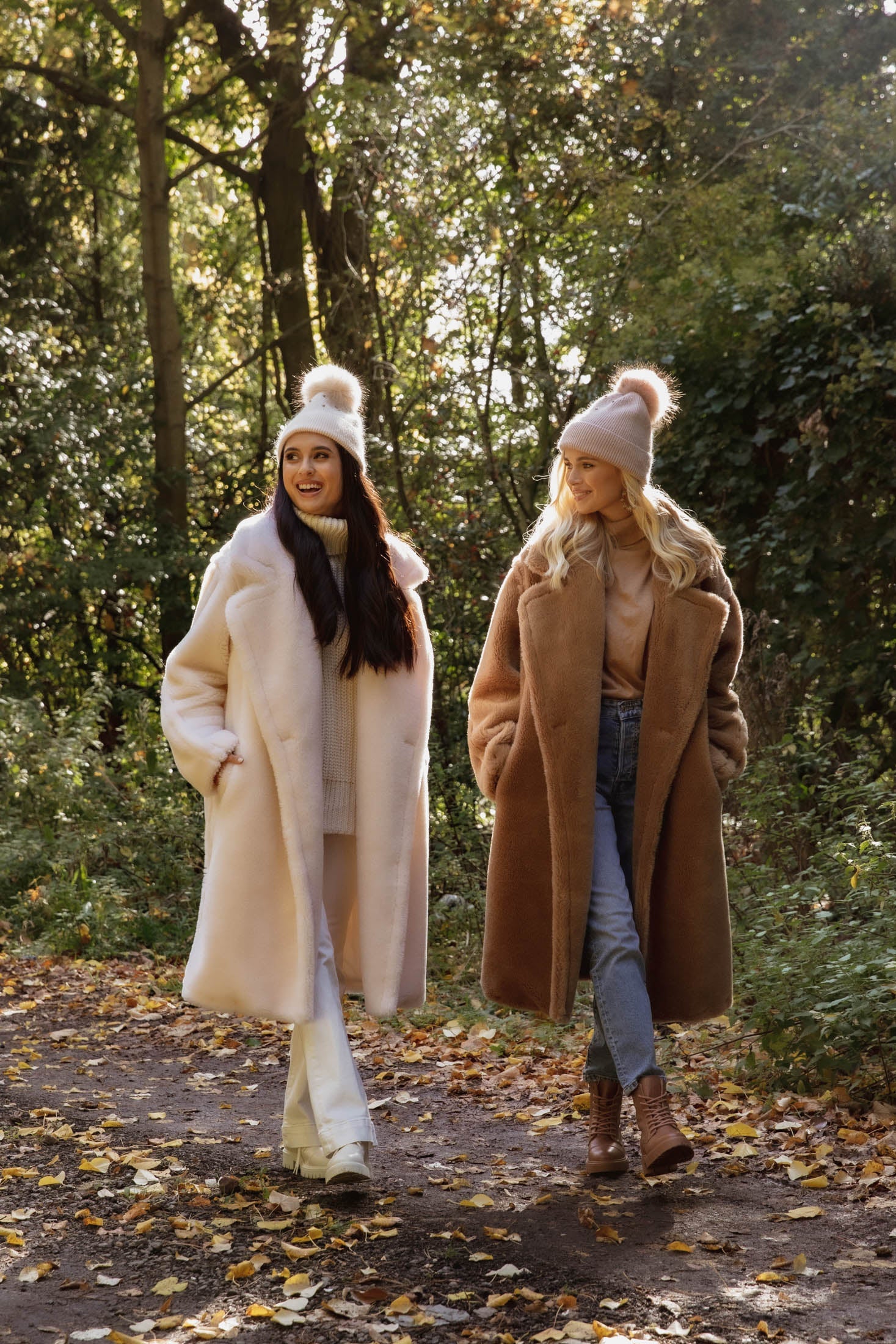 Monaveen Long Teddy Coat TAN