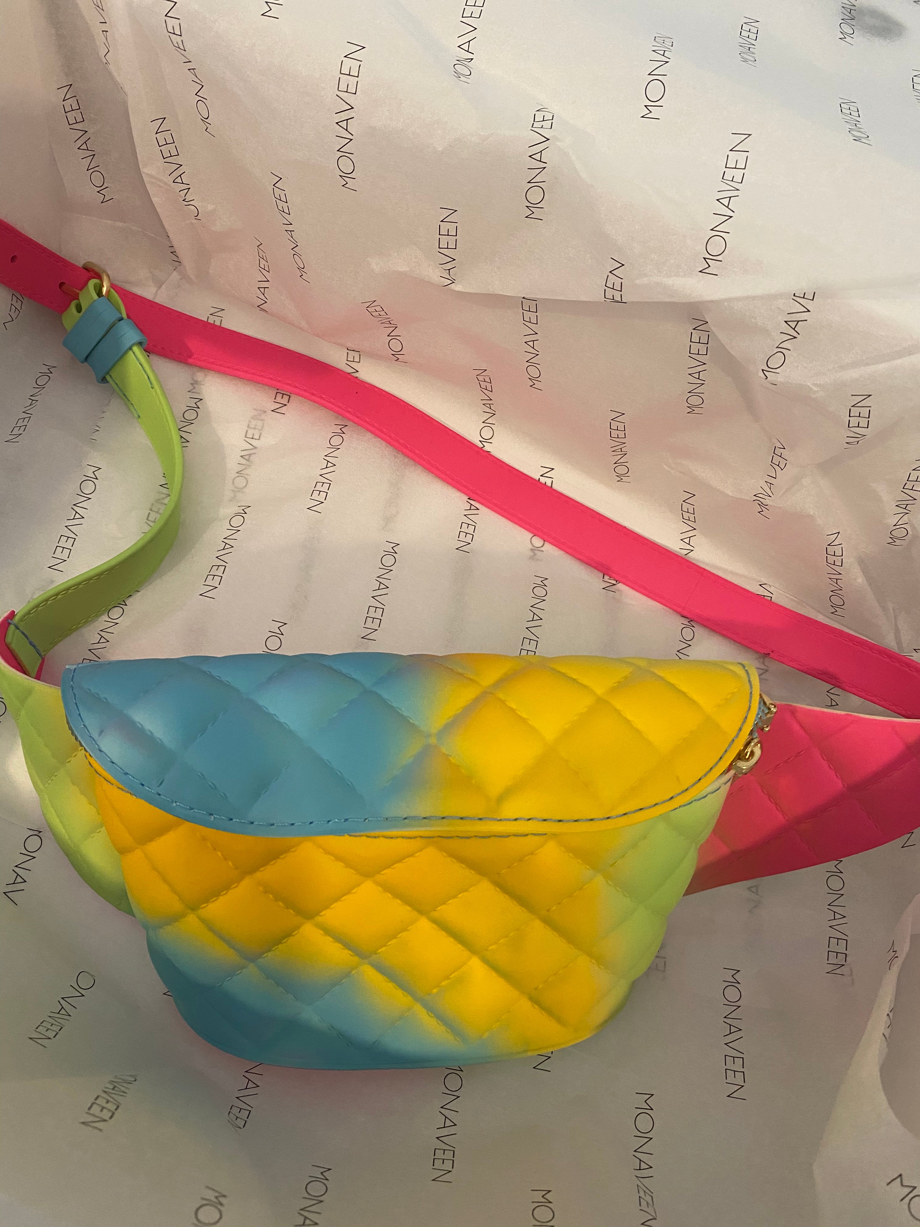 NEW IN Quilted TYE DYE Effect BELT BAG
