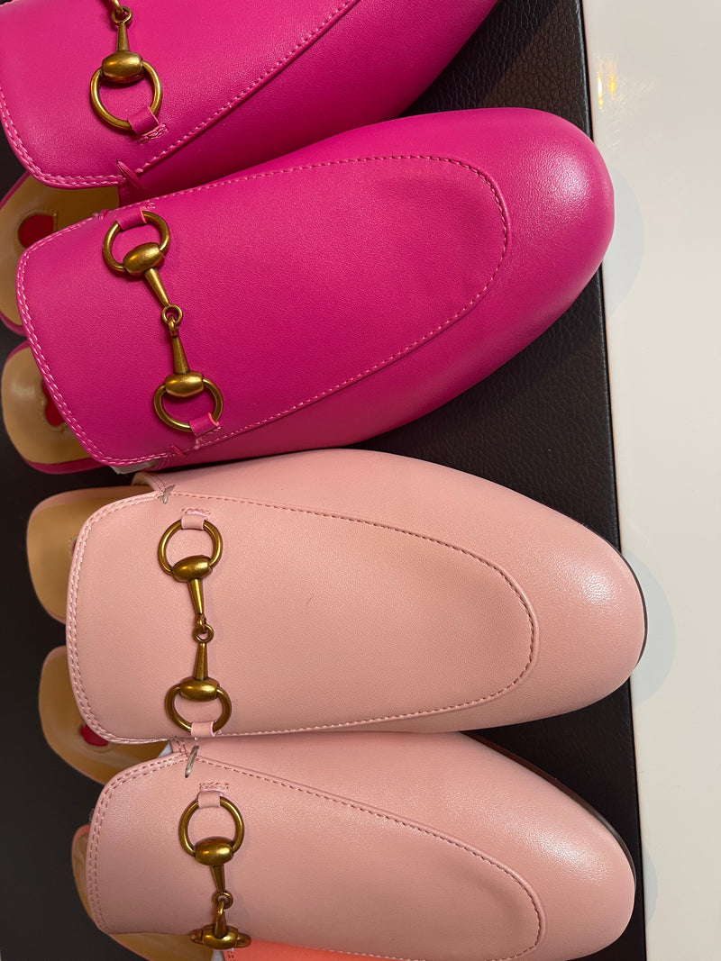 SALE : NEW IN Monaveen HOT PINK Leather Slipper Mules