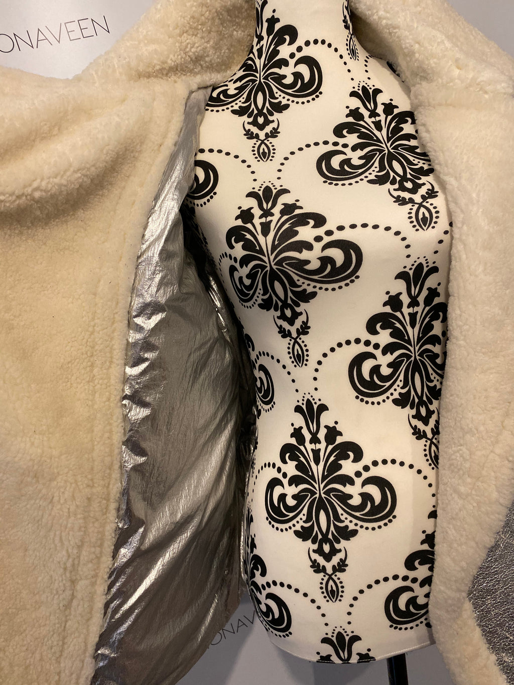 Maeve Shearling Down Coat BLACK - SALE