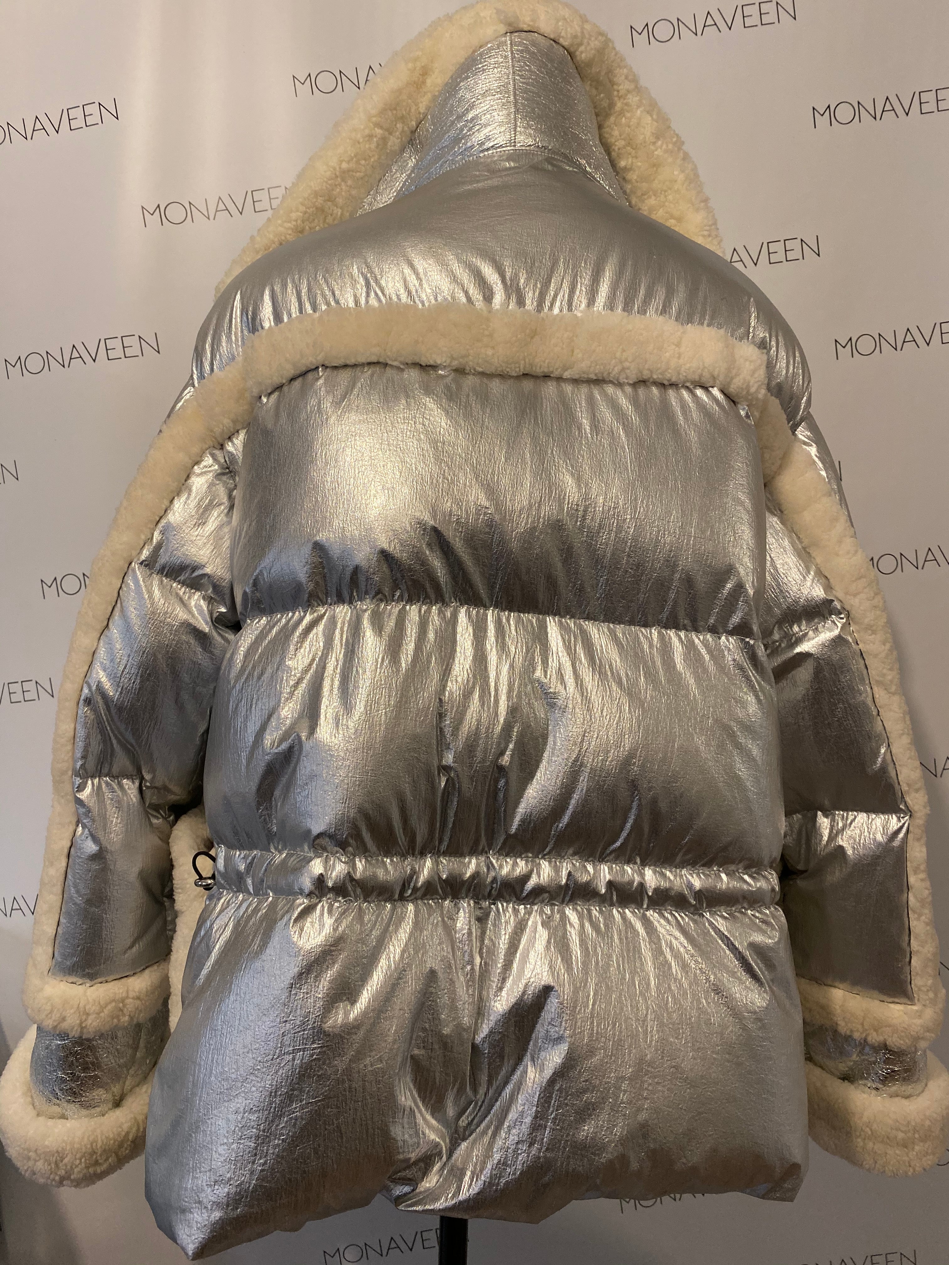 Maeve Shearling Down Coat BLACK - SALE