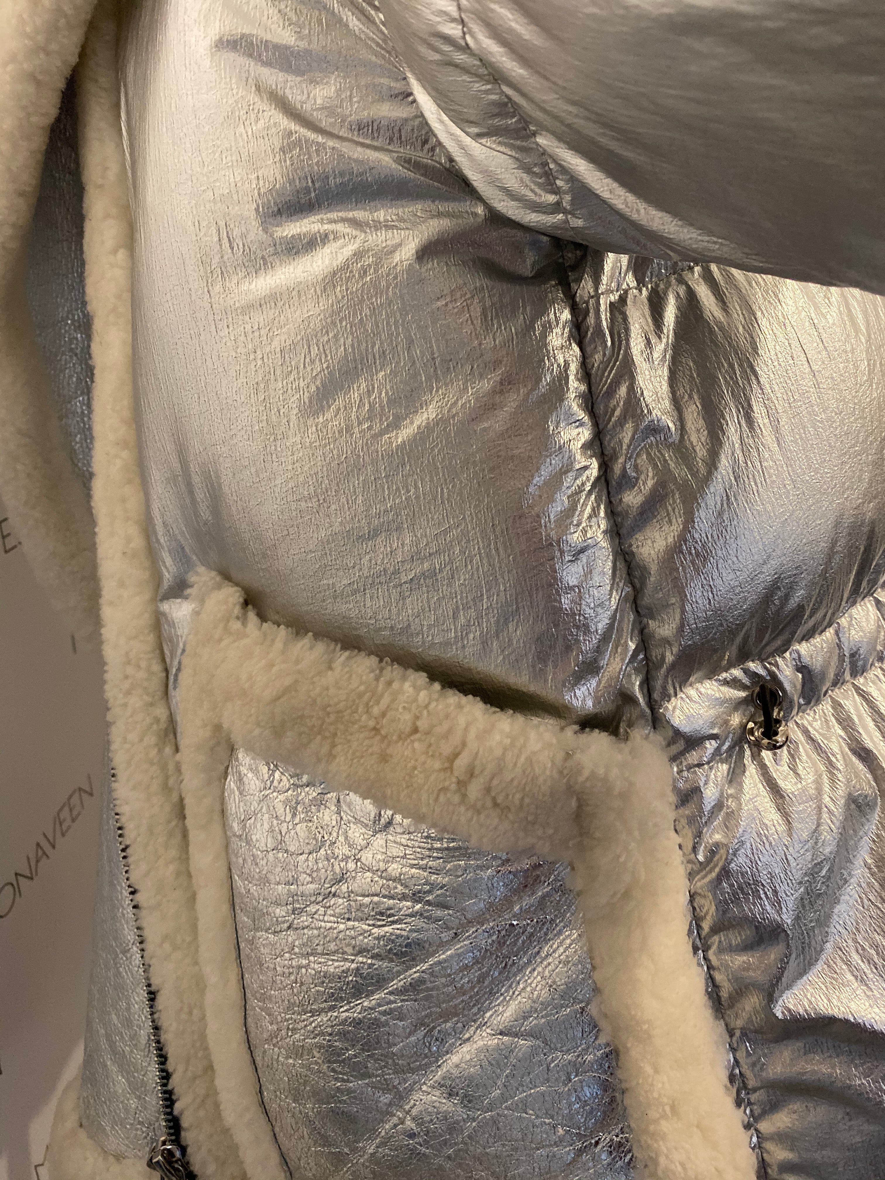Maeve Shearling Down Coat BLACK - SALE
