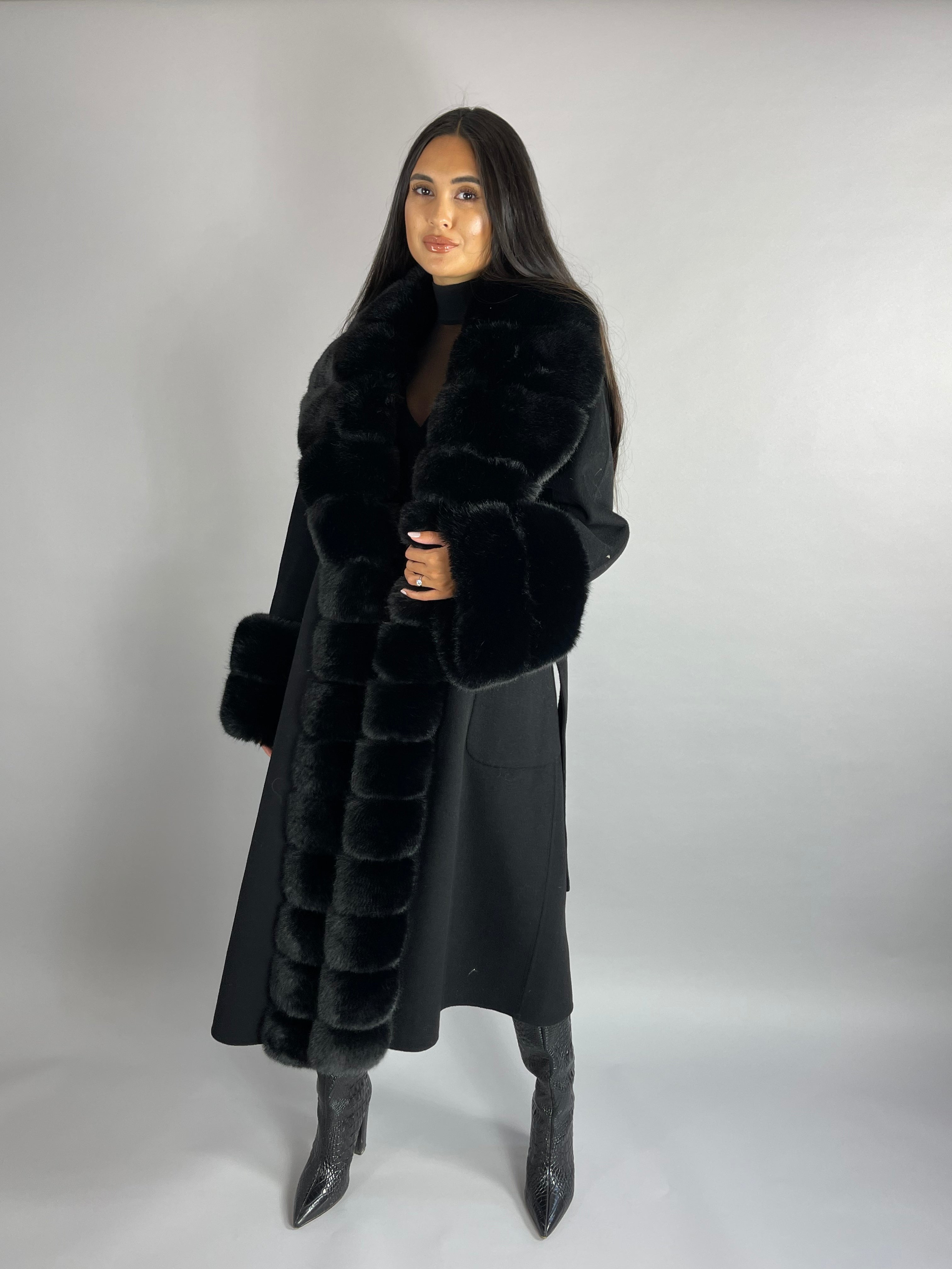 Scarlett Cashmere Coat TAN - SALE