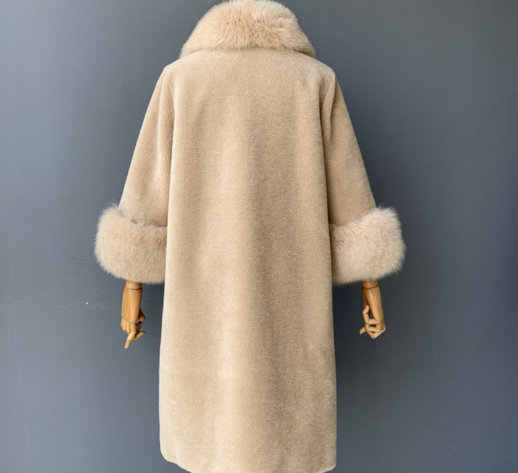 Pearla sheepskin Teddy NUDE - FAUX FUR