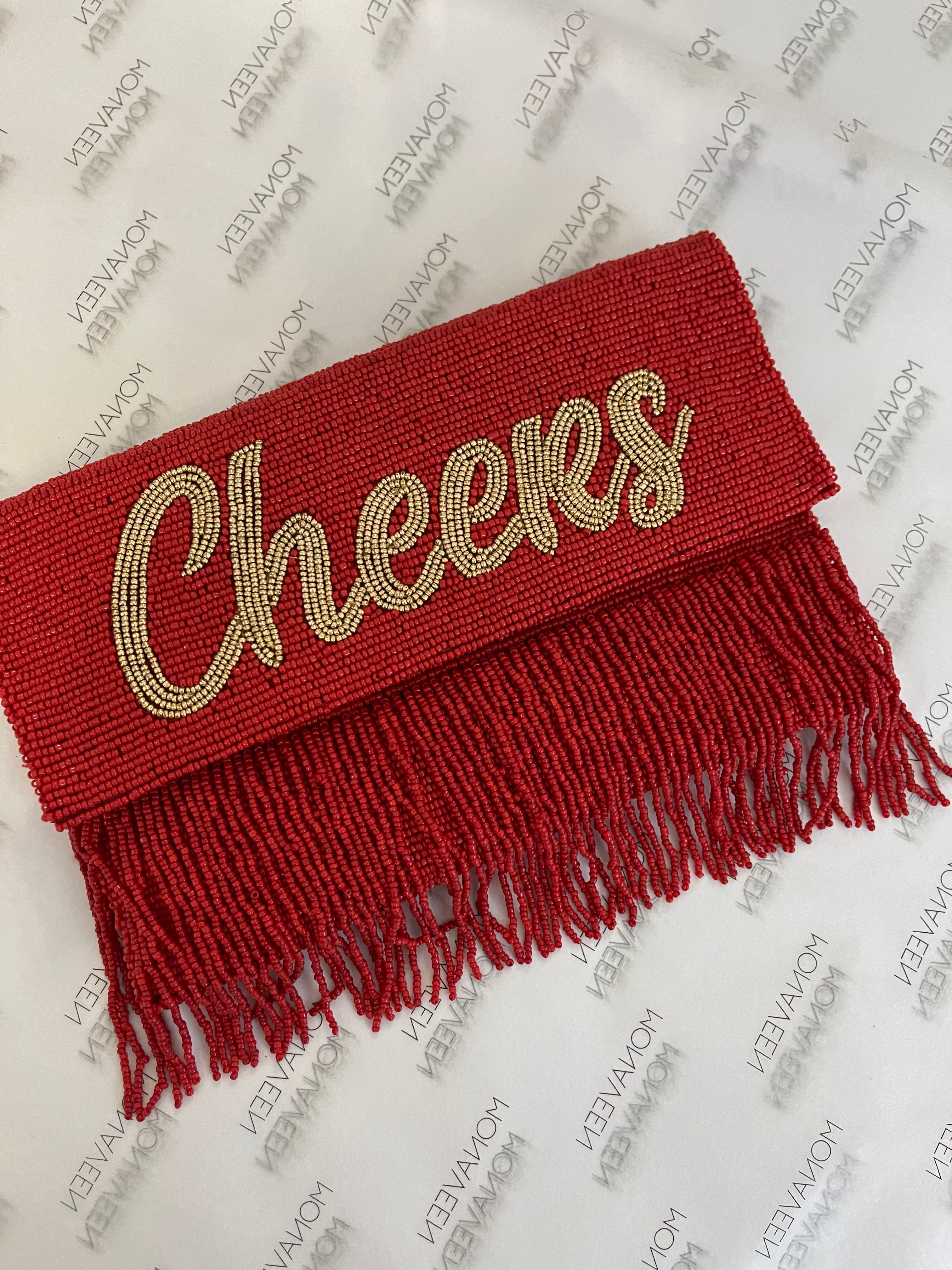 Fringe Half Scallop Shape Clutch Bag