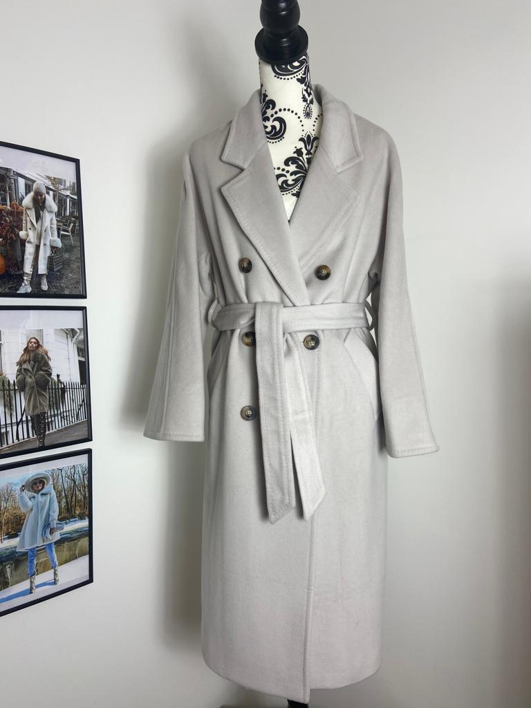 Grey cashmere coat size small