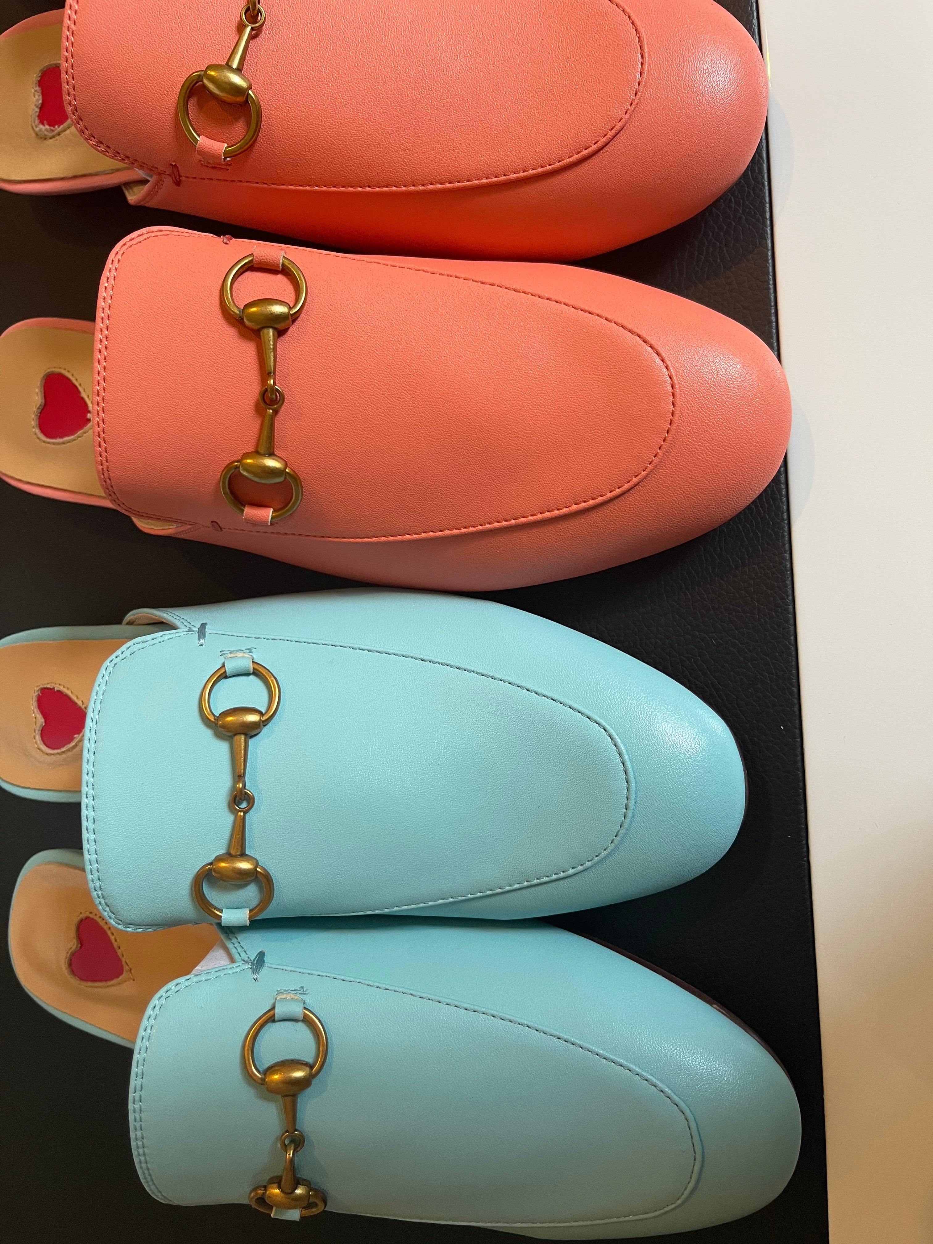 SALE : NEW IN Monaveen HOT PINK Leather Slipper Mules