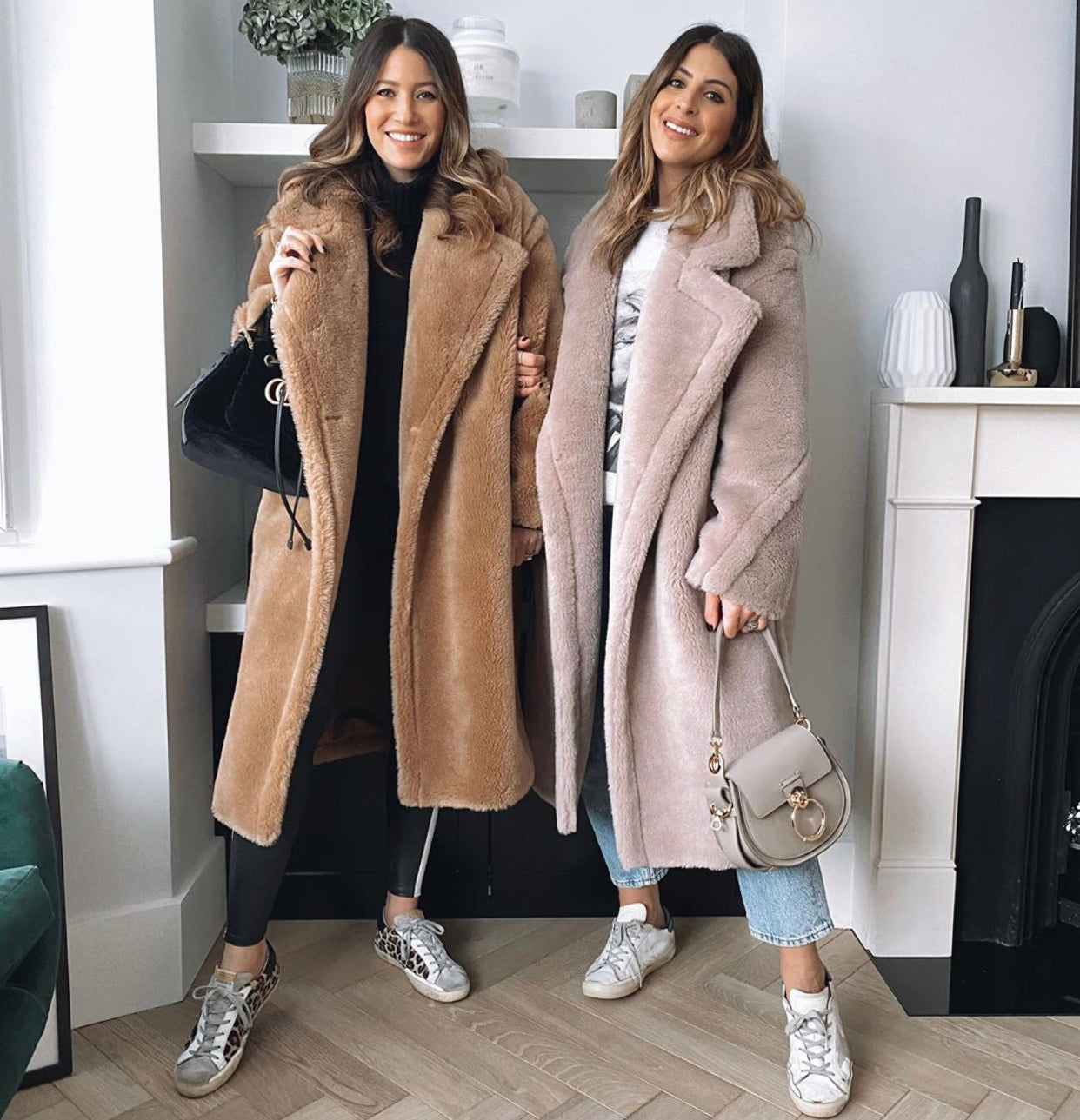 Monaveen Long Teddy Coat TAN