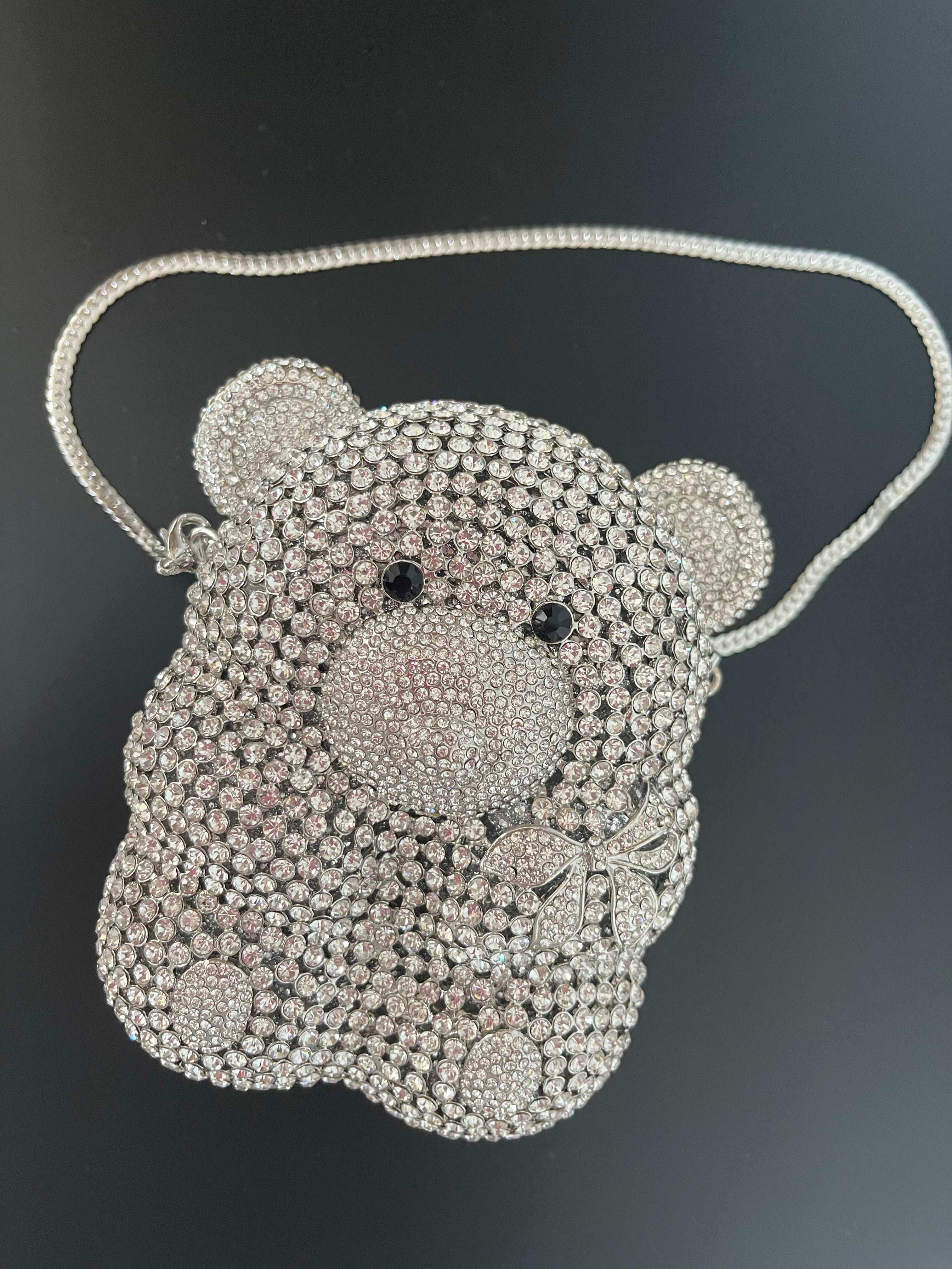 NEW IN Monaveen Diamanté Encrusted Teddy Bear Bag