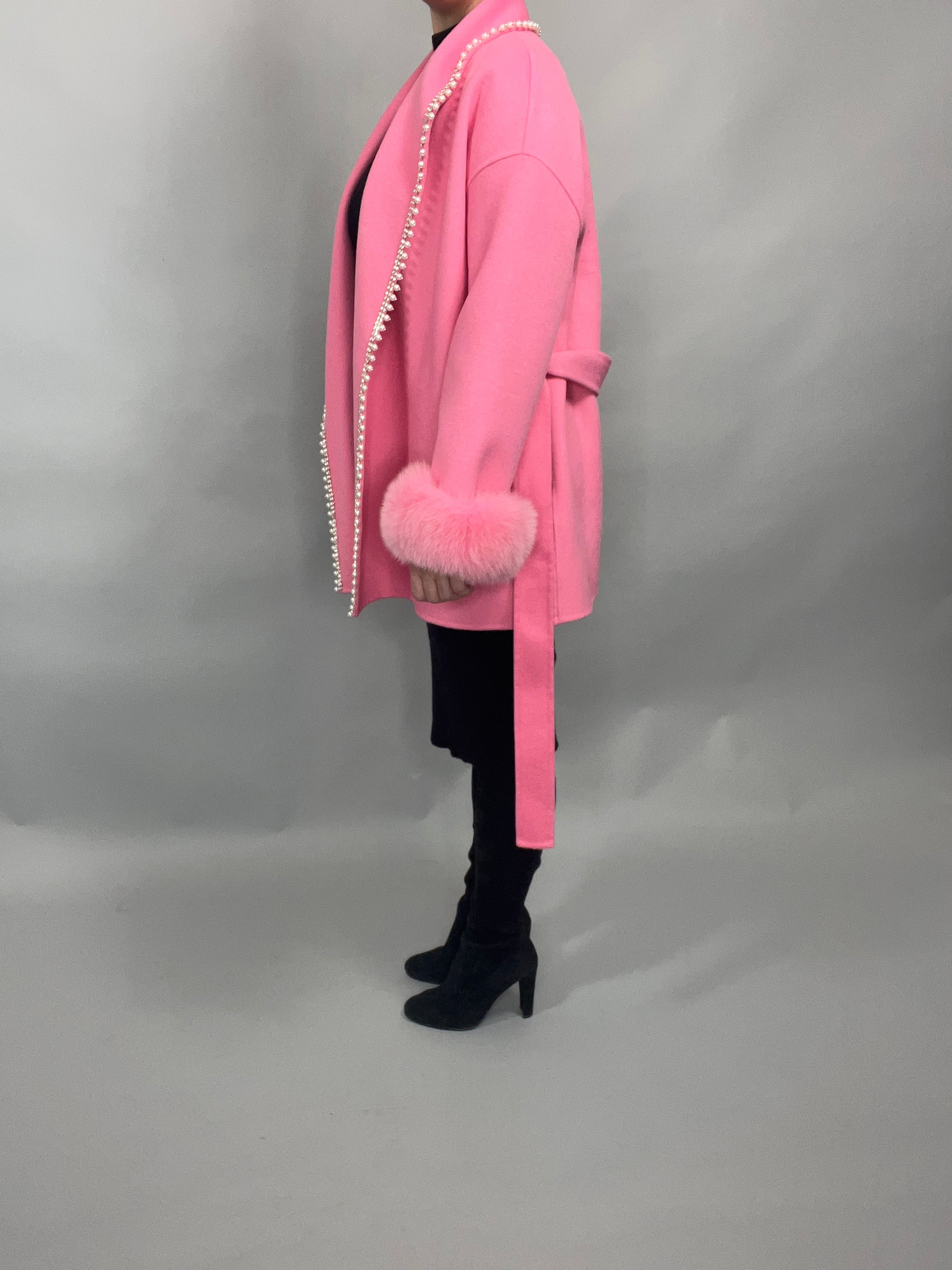 Monaveen Coco Wool Cashmere Coat PINK - SALE