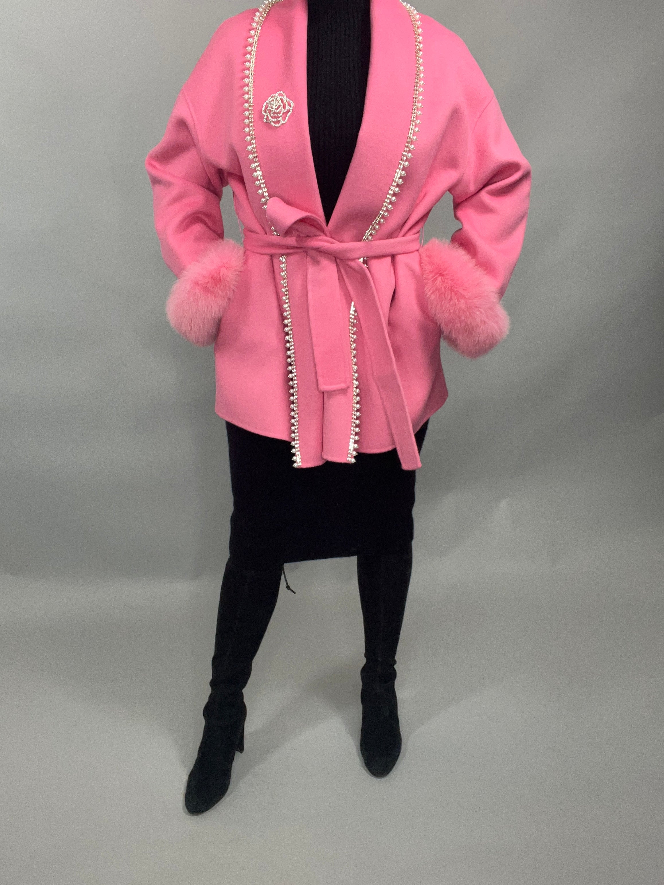 Monaveen Coco Wool Cashmere Coat PINK - SALE