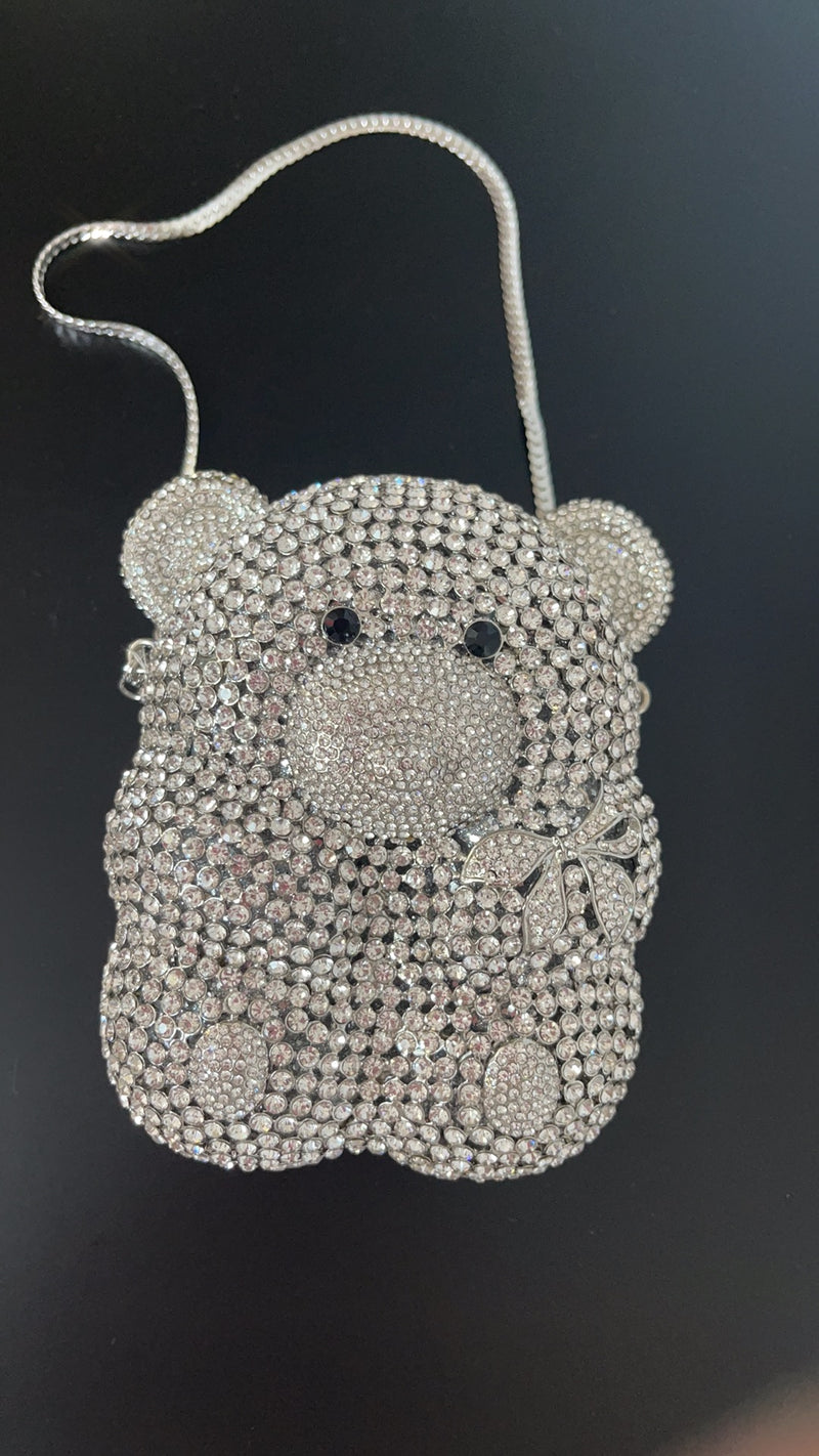 NEW IN Monaveen Diamanté Encrusted Teddy Bear Bag