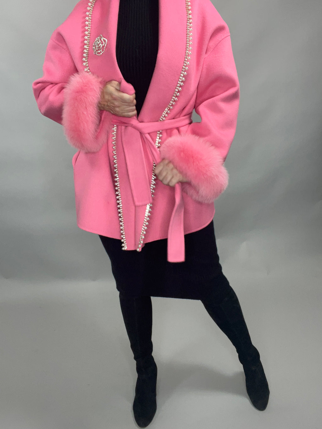 Monaveen Coco Wool Cashmere Coat PINK - SALE