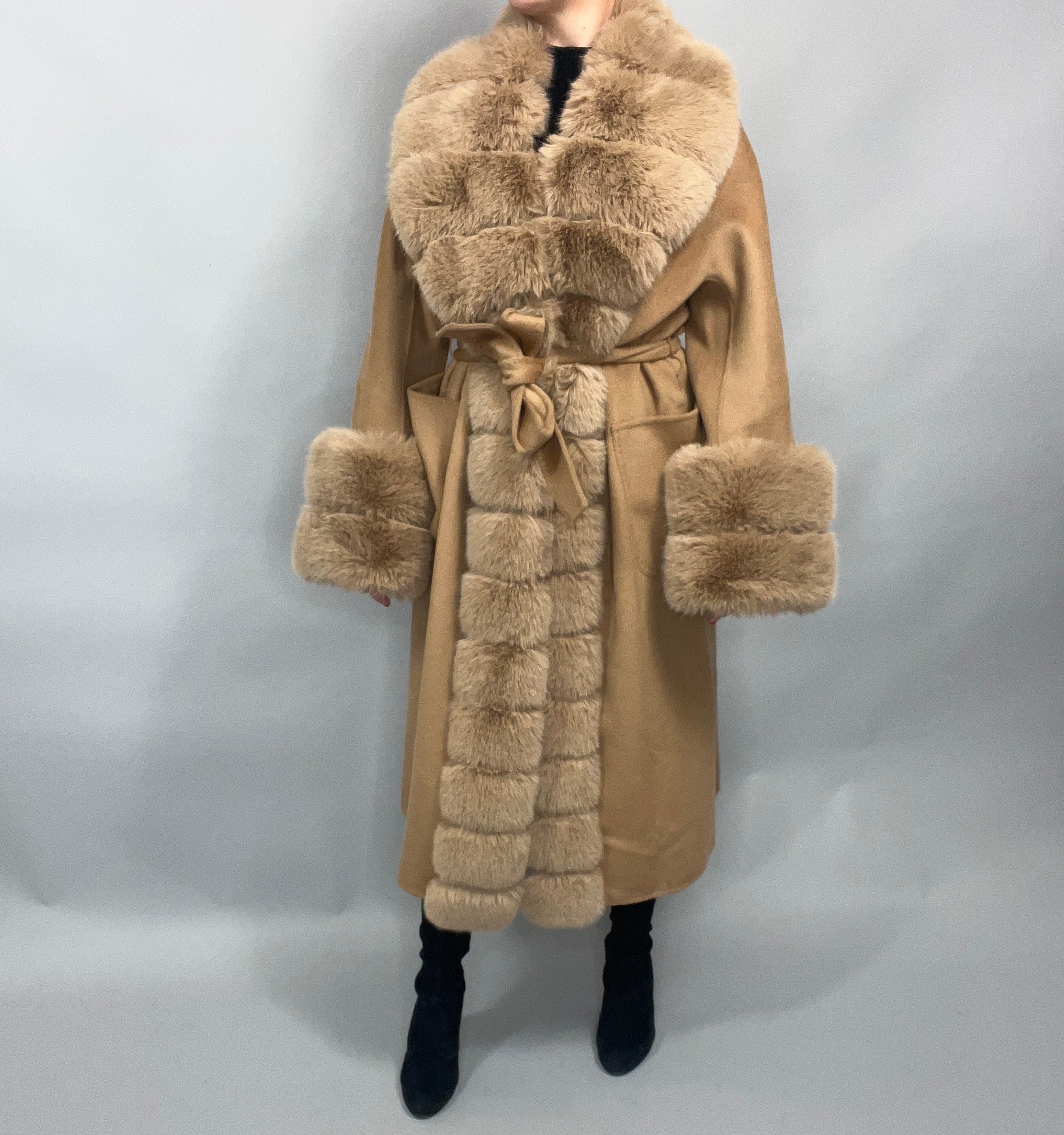 Scarlett Cashmere Coat TAN - SALE