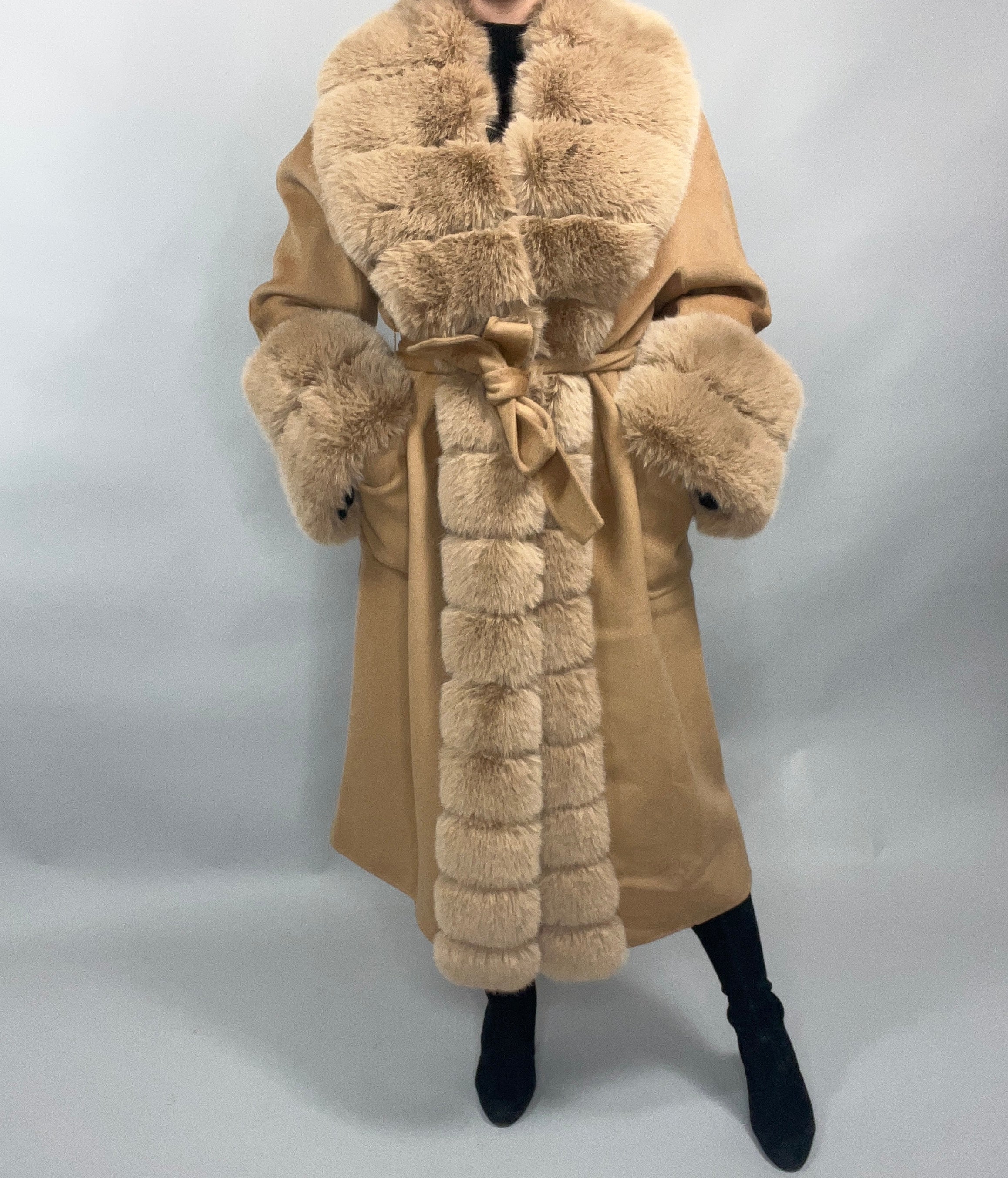 Scarlett Cashmere Coat TAN - SALE