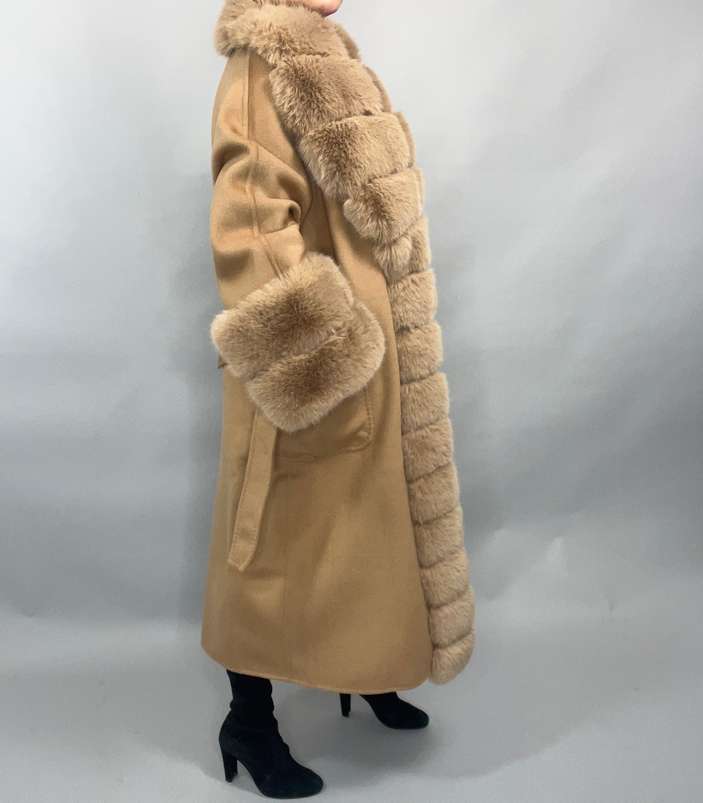 Scarlett Cashmere Coat TAN - SALE