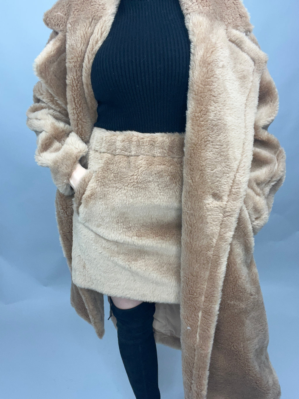 TAN Teddy SKIRT - SALE