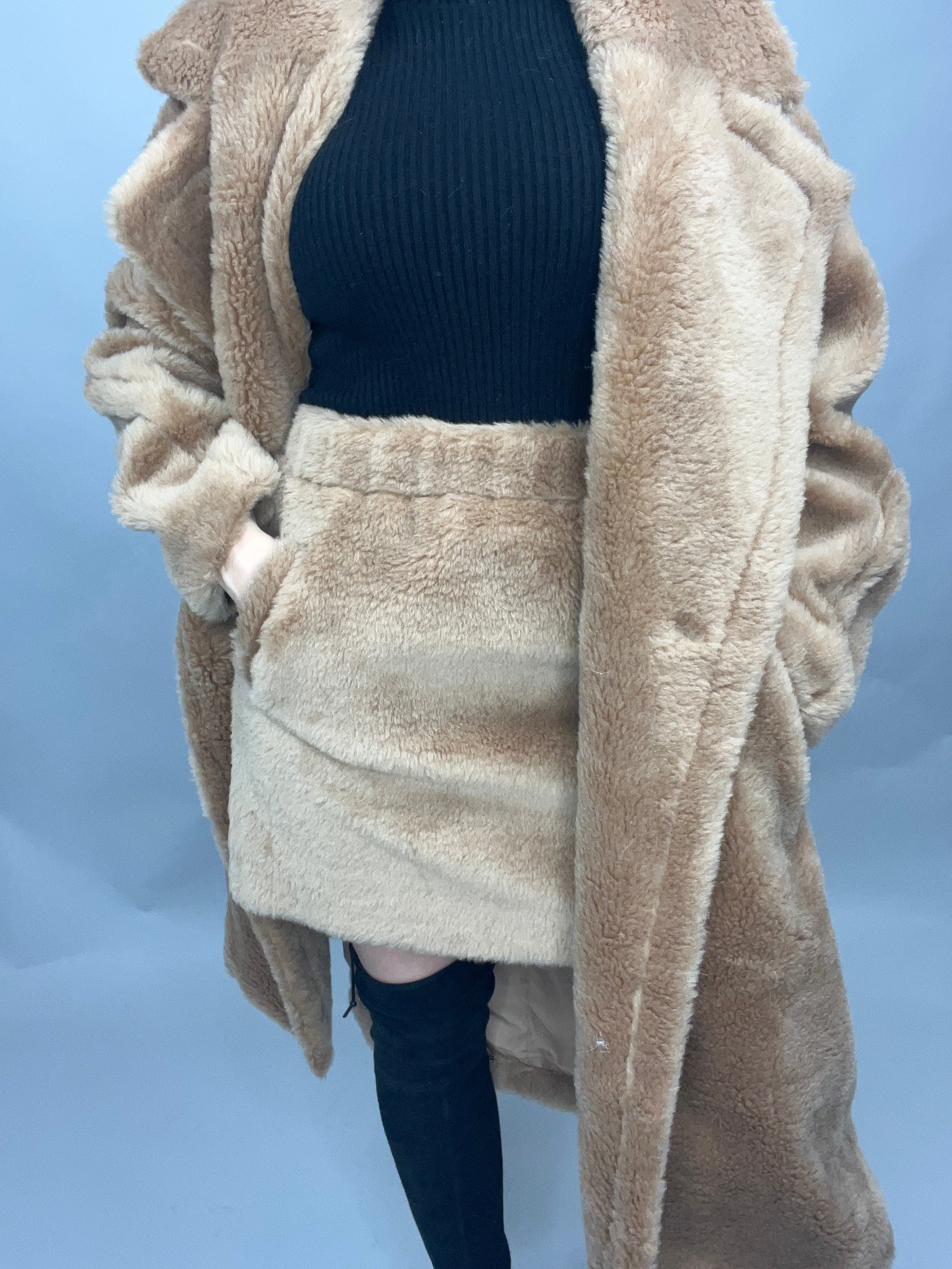 TAN Teddy SKIRT - SALE