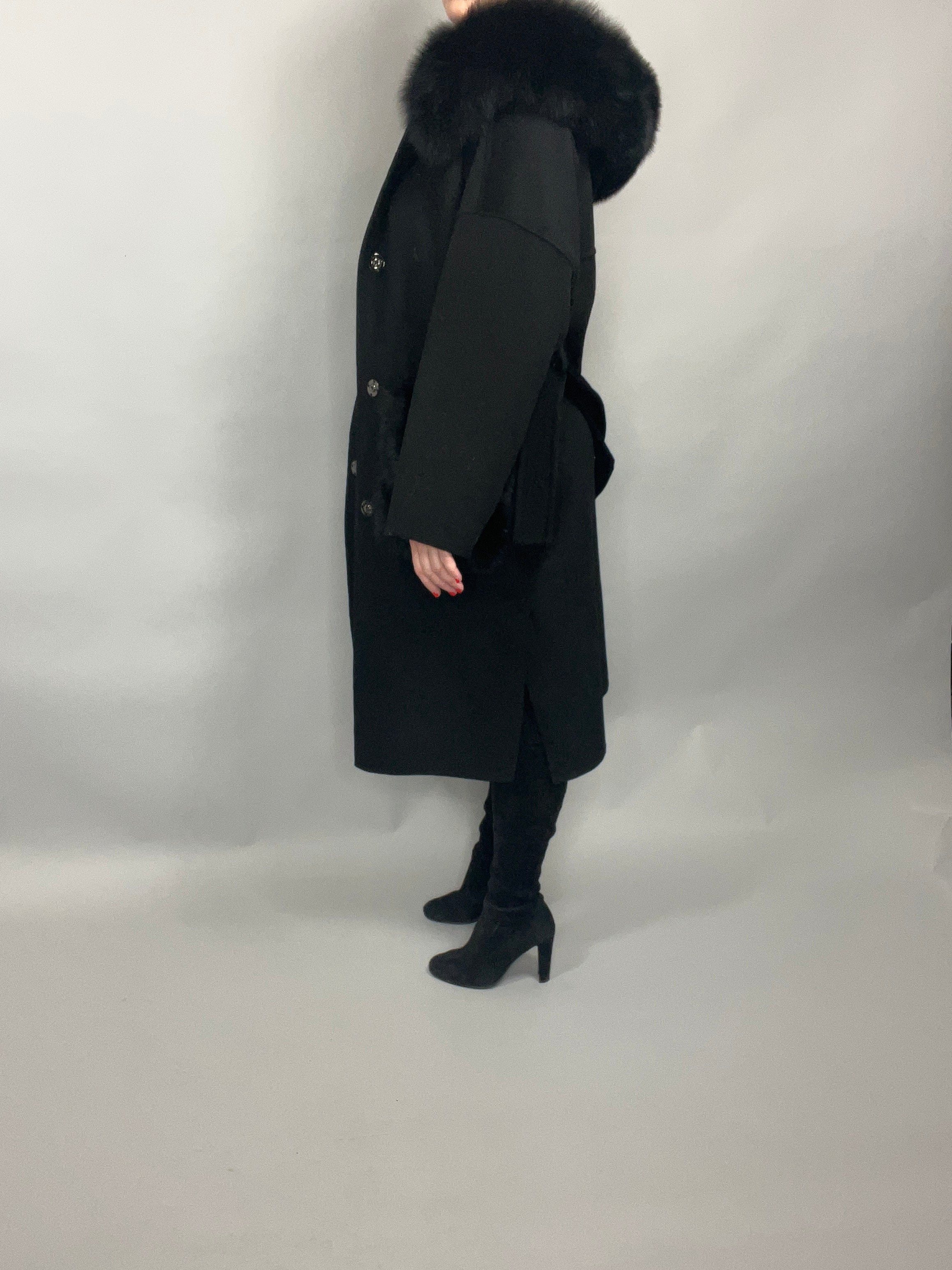 Hollie Wool Cashmere Coat BLACK - SALE