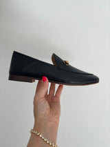 Monaveen Black Leather LOAFERS