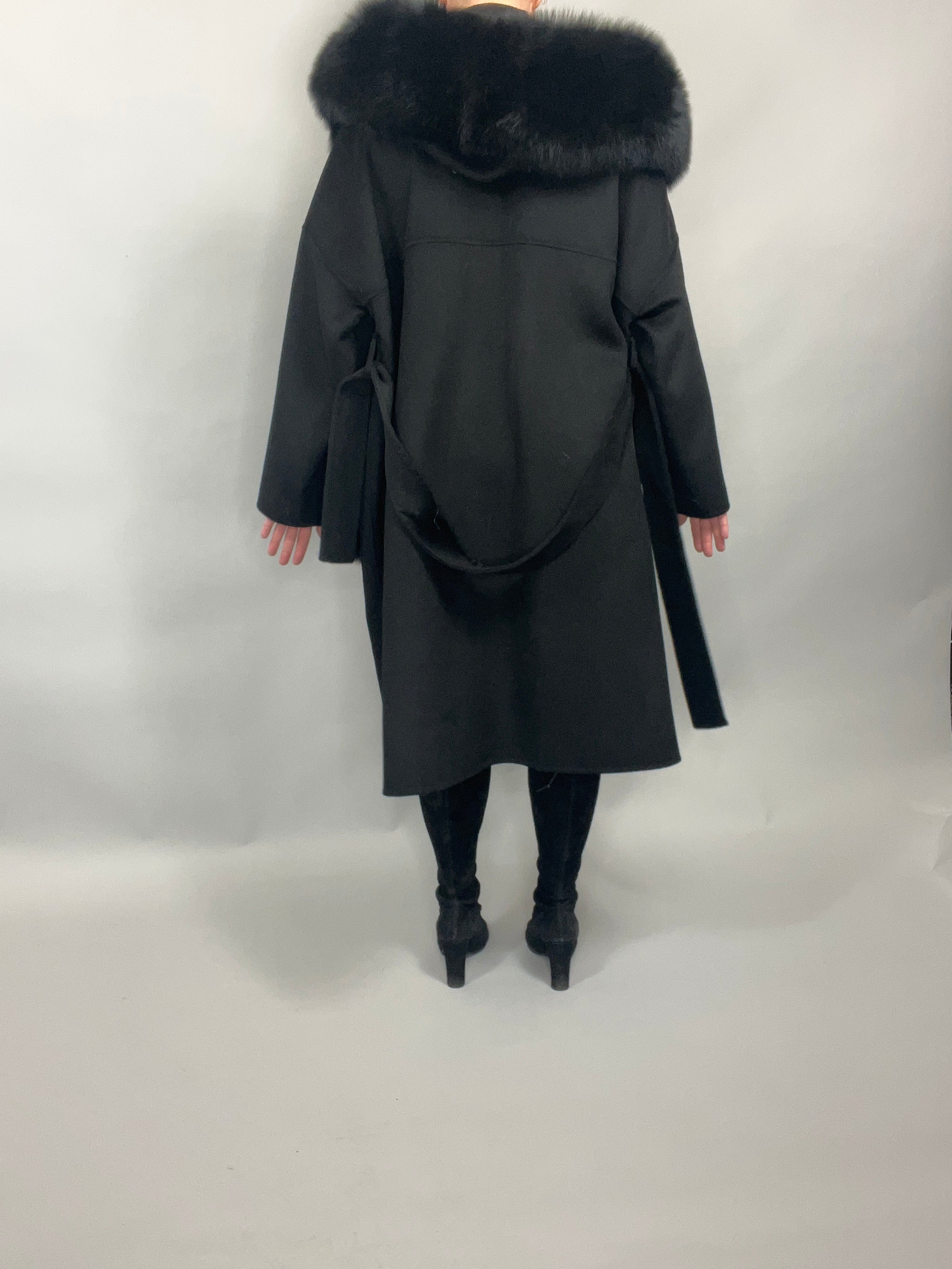 Hollie Wool Cashmere Coat BLACK - SALE