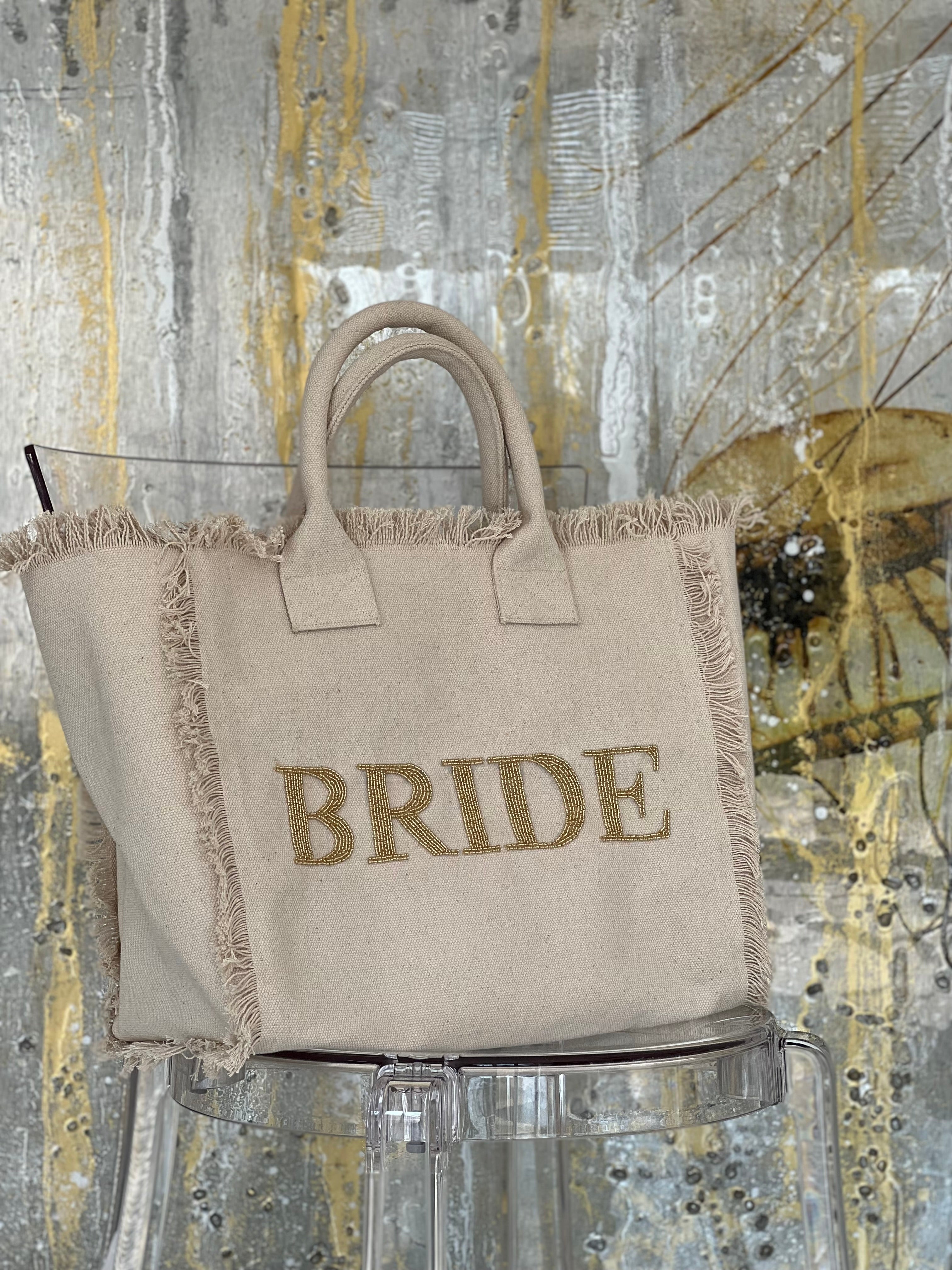 FRINGE TOTE BAG - MONOGRAM