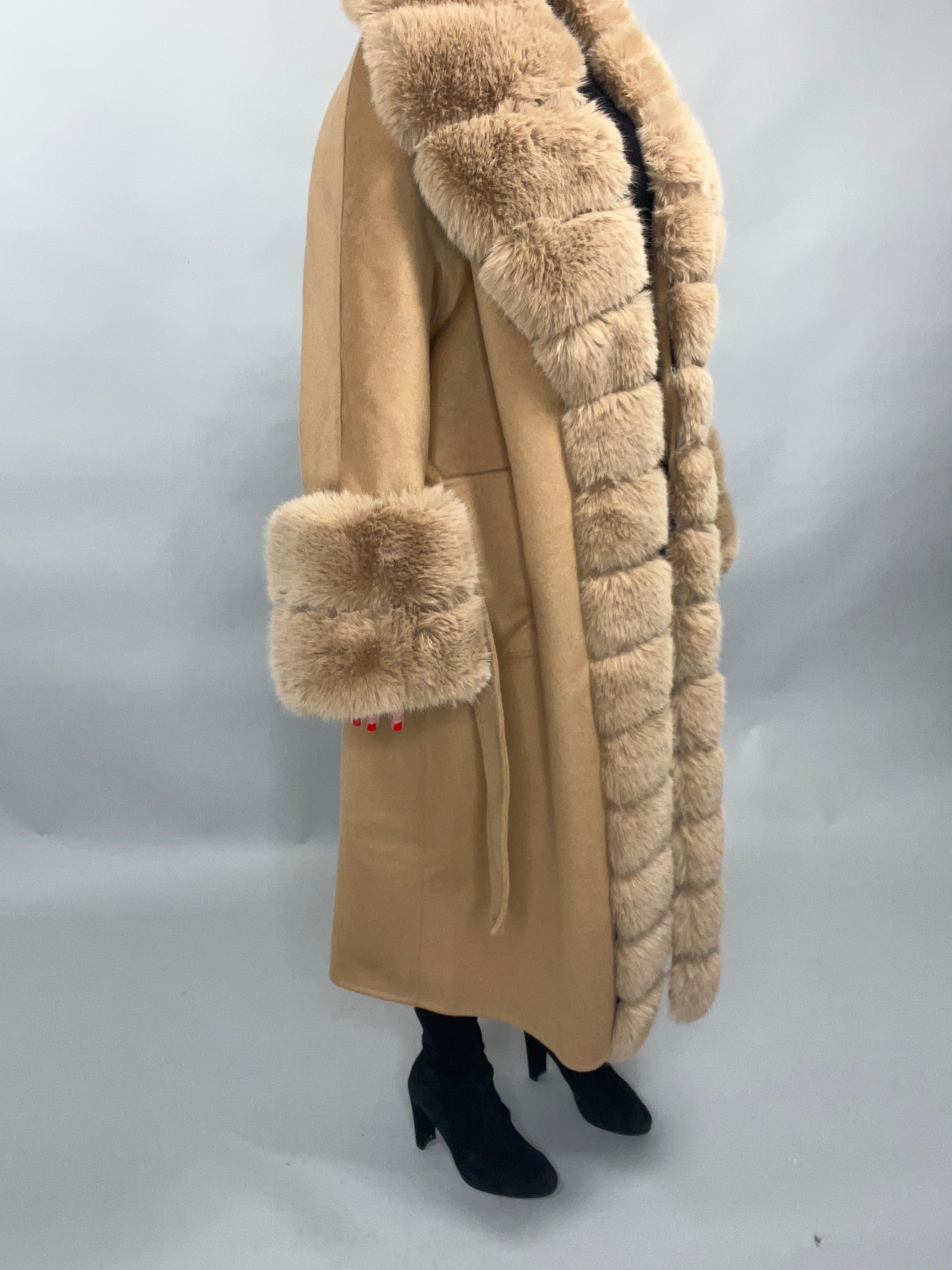 Scarlett Cashmere Coat TAN - SALE