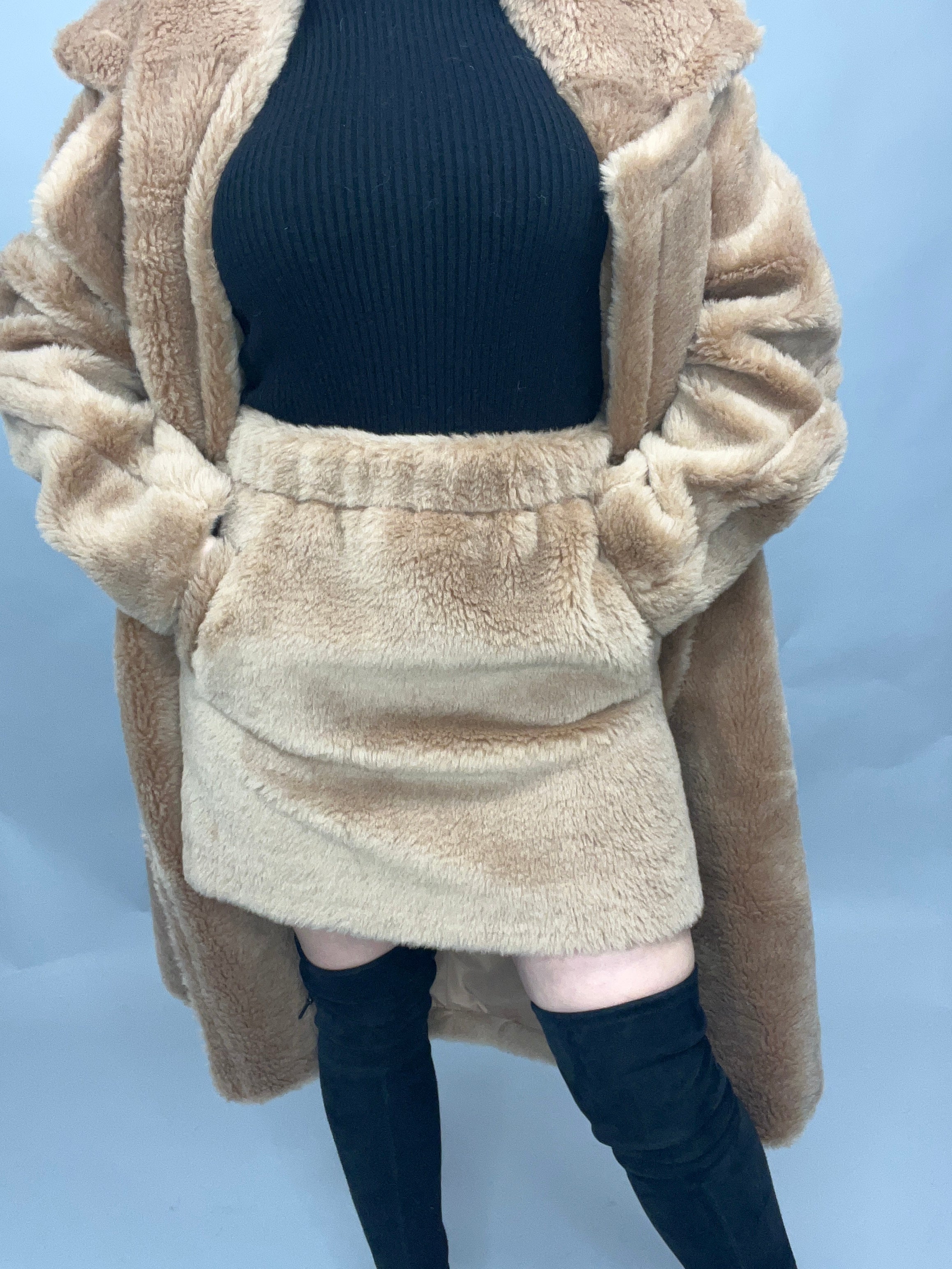 TAN Teddy SKIRT - SALE