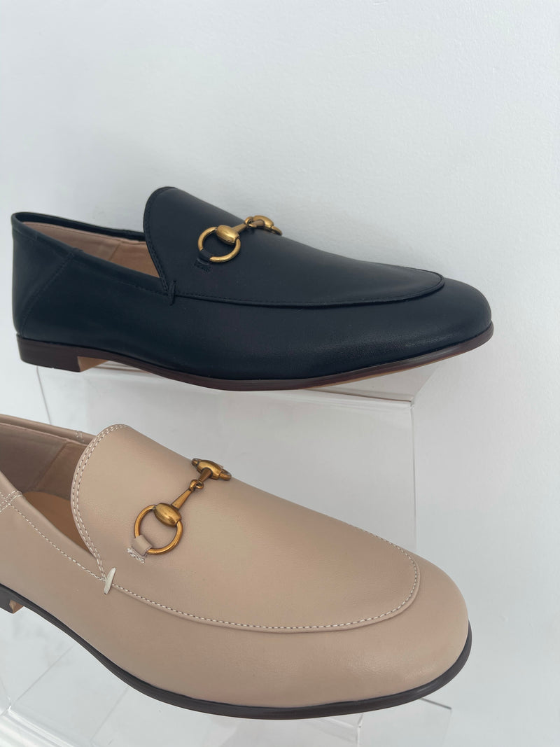 Monaveen Black Leather LOAFERS