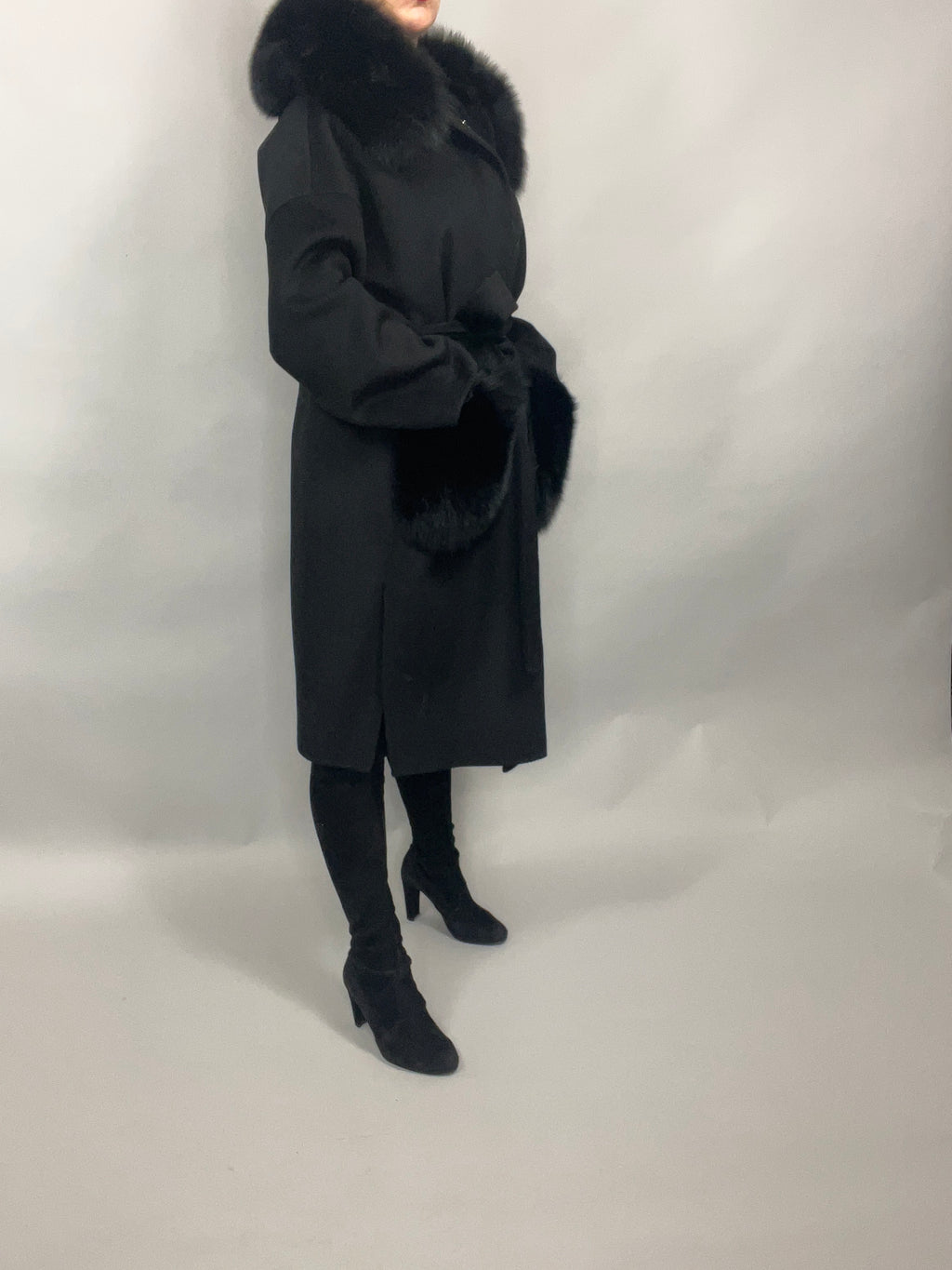 Hollie Wool Cashmere Coat BLACK - SALE