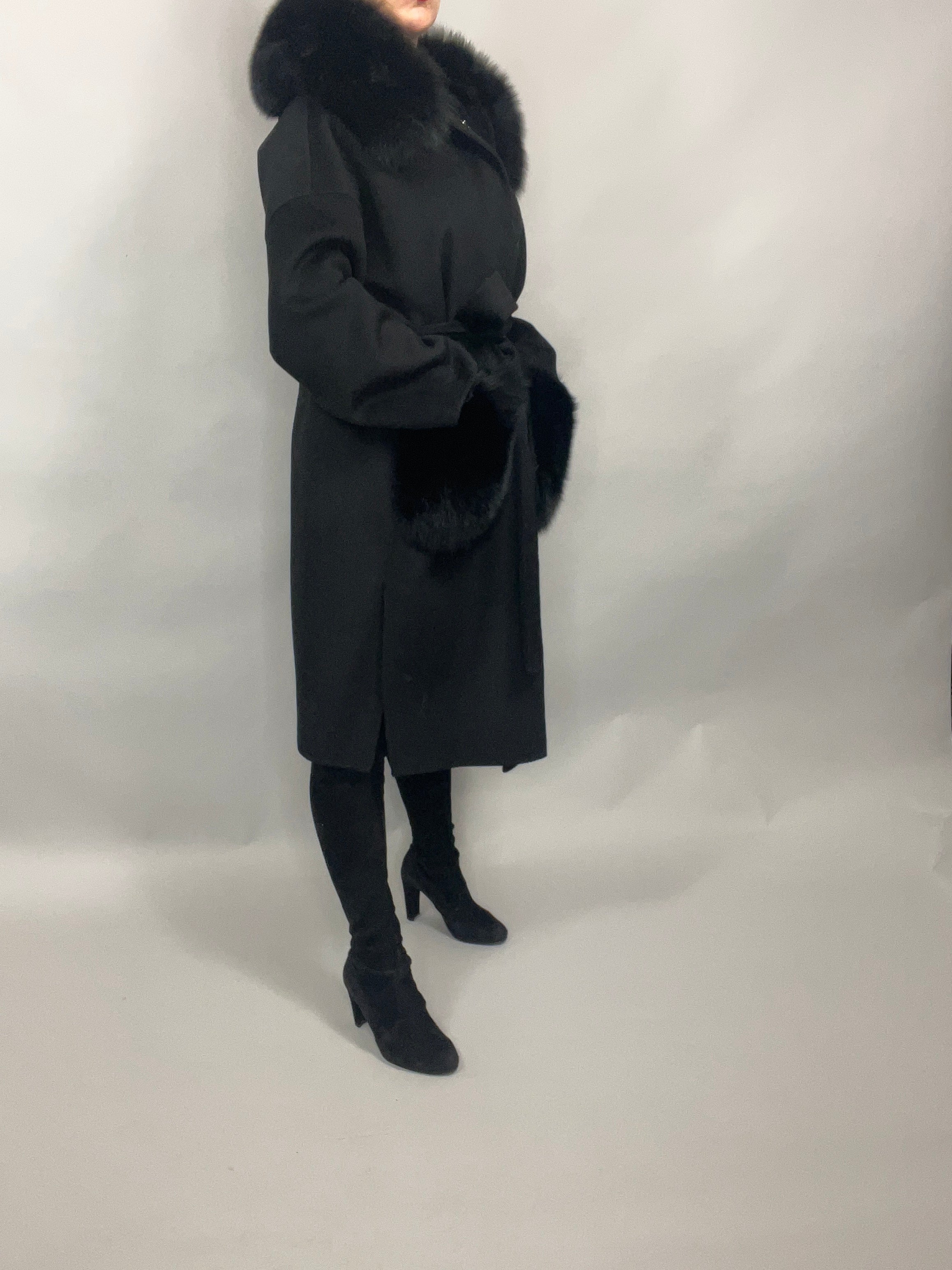 Hollie Wool Cashmere Coat BLACK - SALE