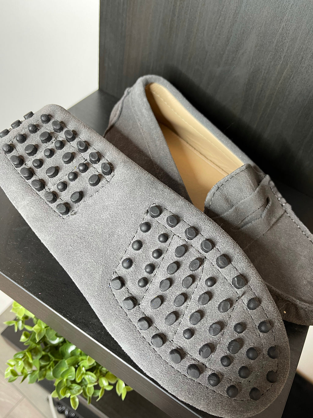GREY SUEDE LOAFER - Size 38