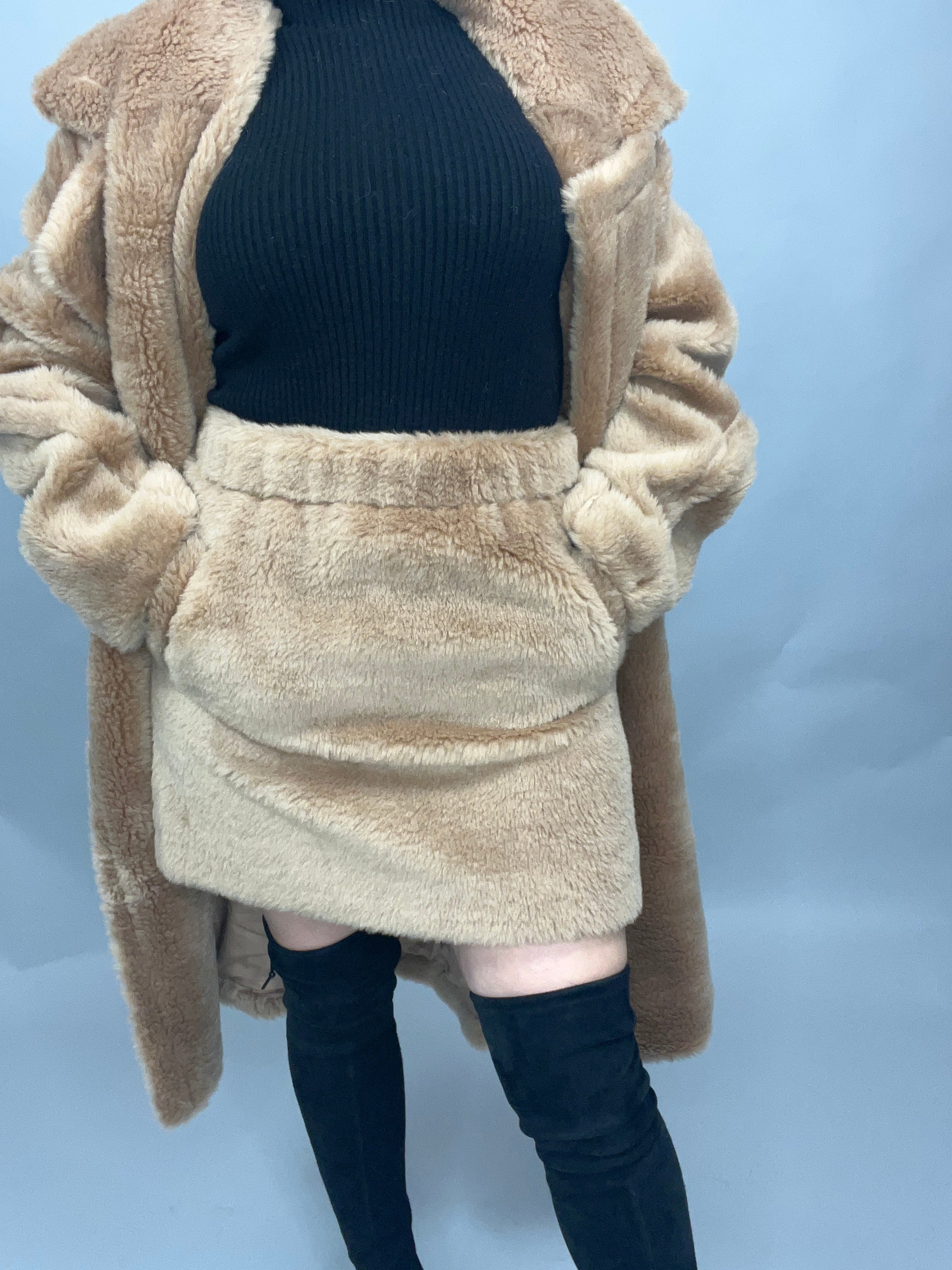TAN Teddy SKIRT - SALE