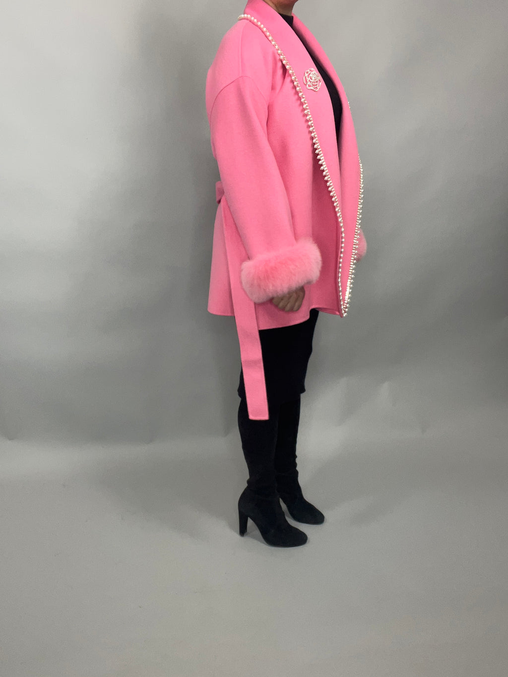 Monaveen Coco Wool Cashmere Coat PINK - SALE