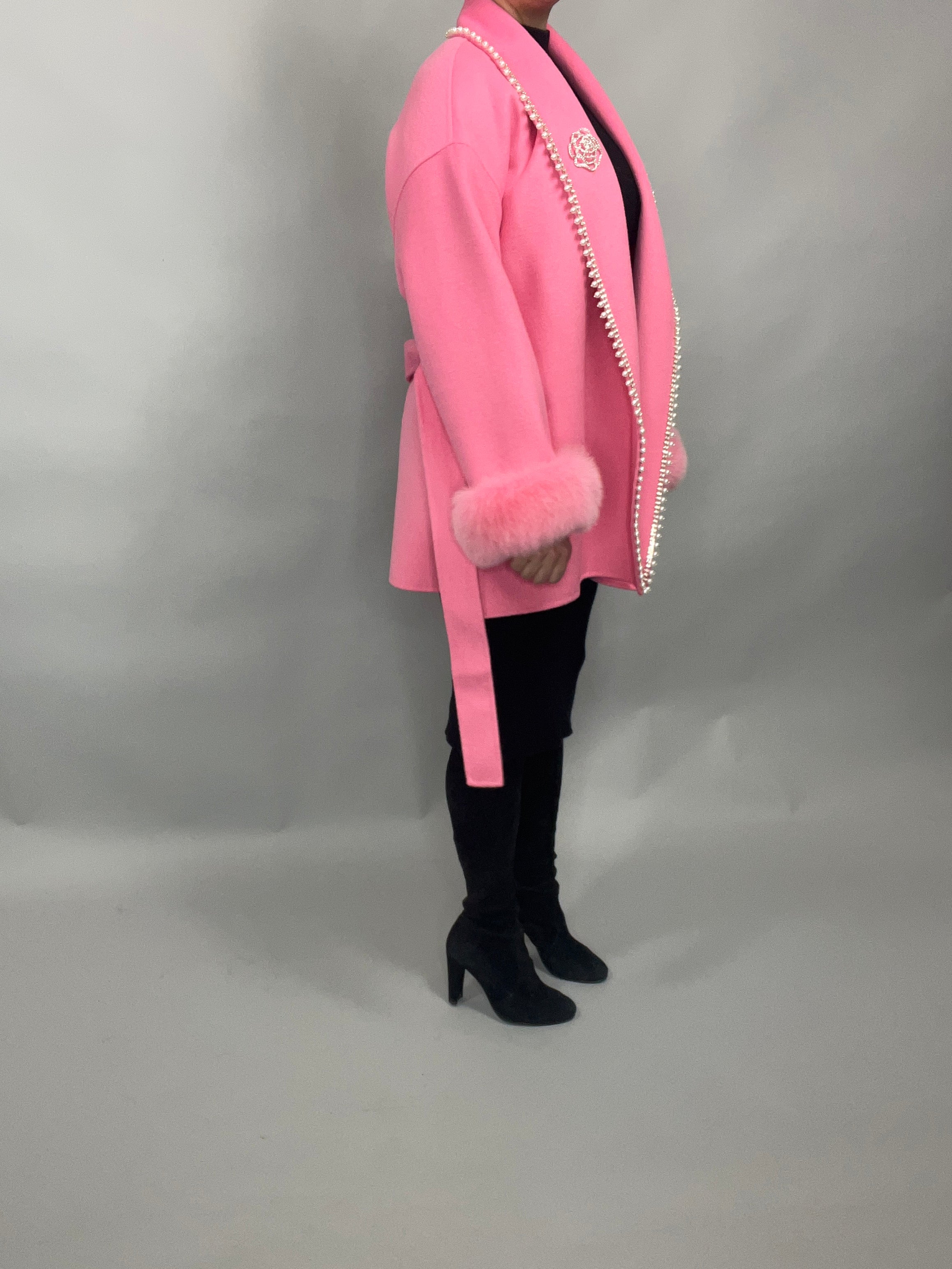 Monaveen Coco Wool Cashmere Coat PINK - SALE