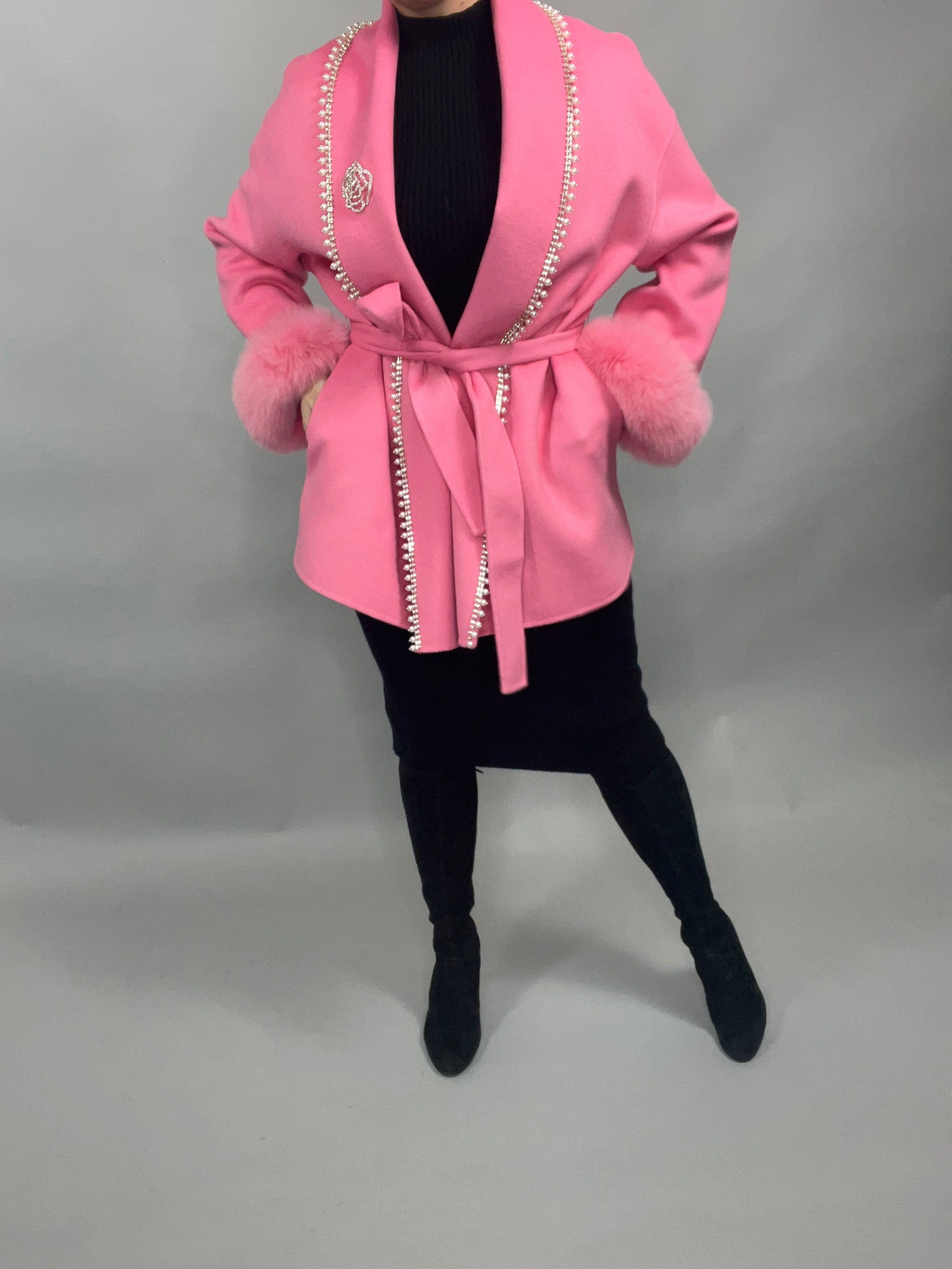 Monaveen Coco Wool Cashmere Coat PINK - SALE